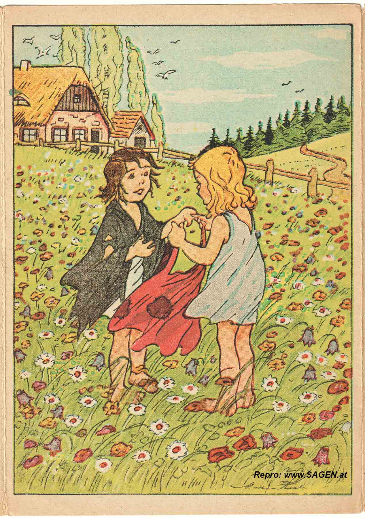 Märchenkarte "Die Sterntaler"