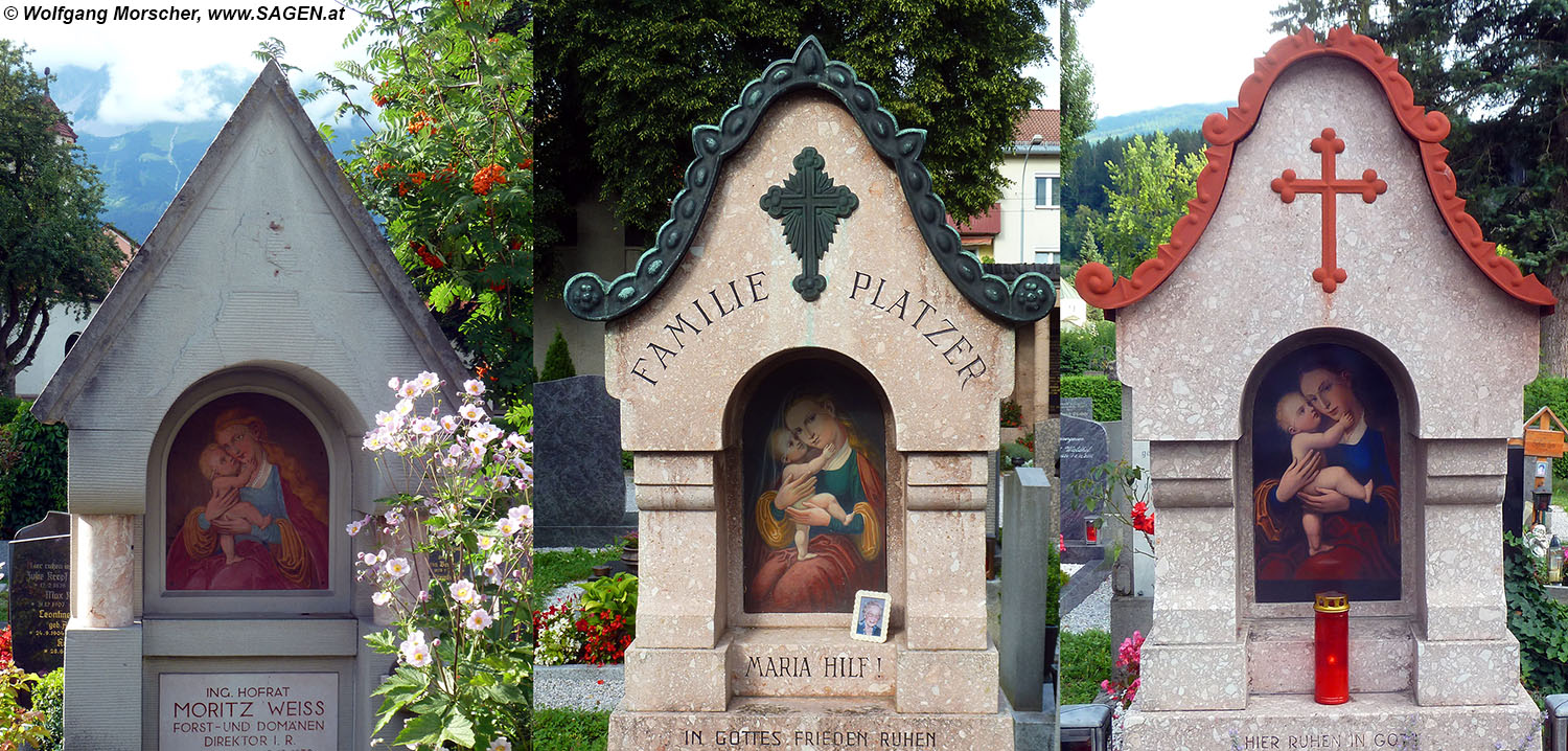 Maria Hilf Darstellungen Grabstein Friedhof