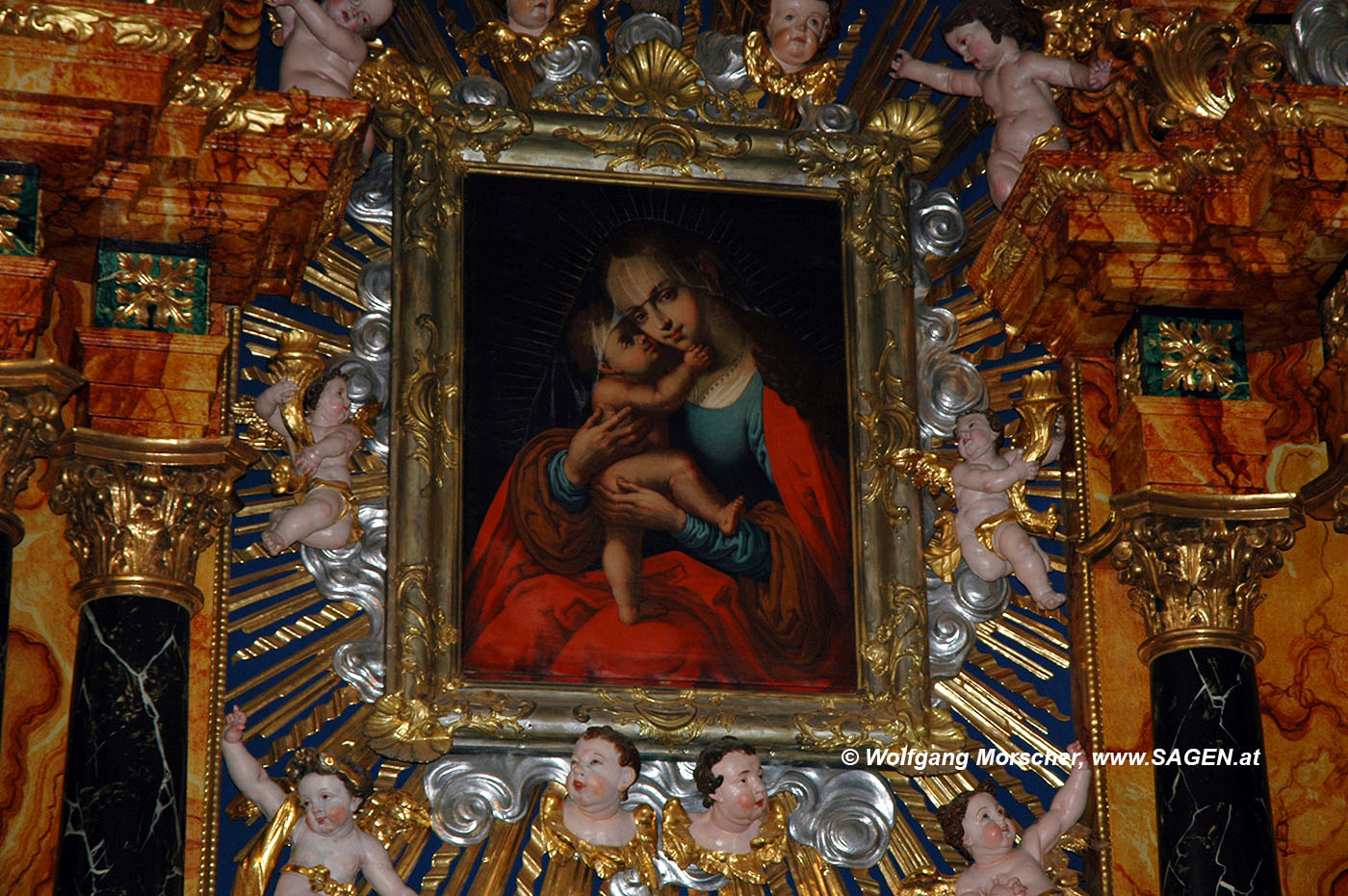 Mariahilf-Bild am Hauptaltar Kirche Maria Hilf in Gries im Sulztal