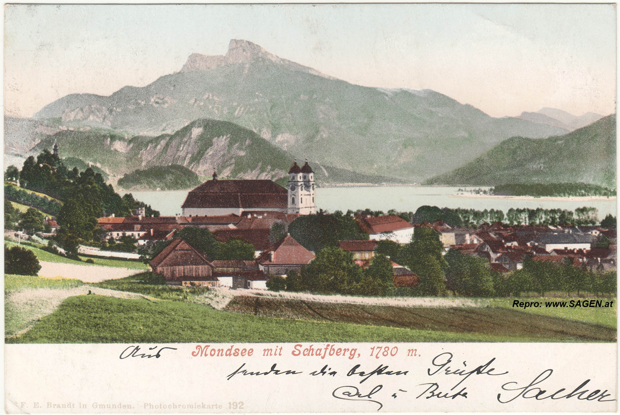 Mondsee mit Schafberg, 1780 m.