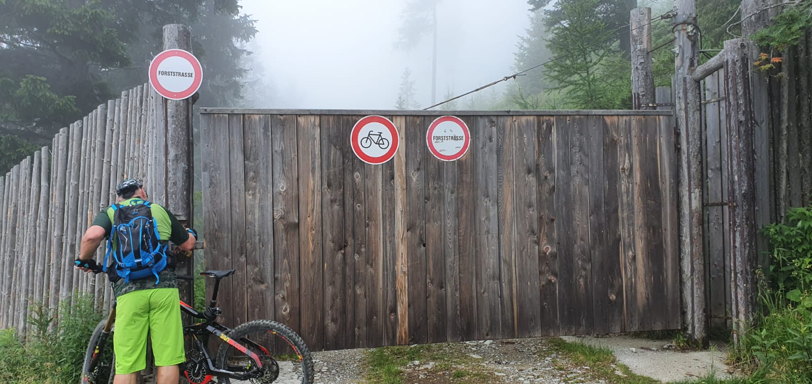 Mountainbiker nicht willkommen