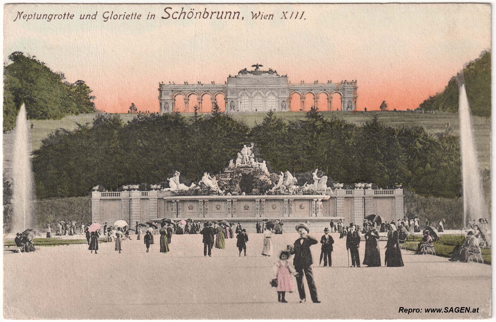 Neptungrotte und Gloriette in Schönbrunn, Wien XIII.