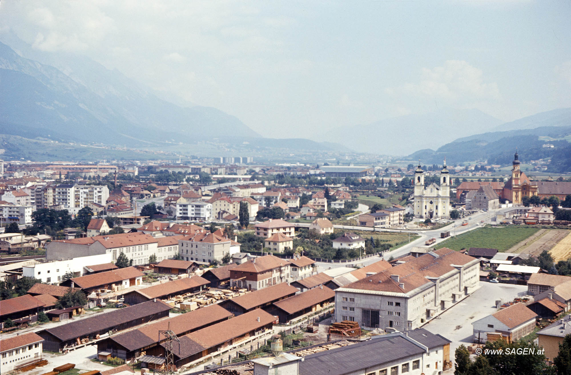 Panorama Innsbruck Wilten 1960er-Jahre