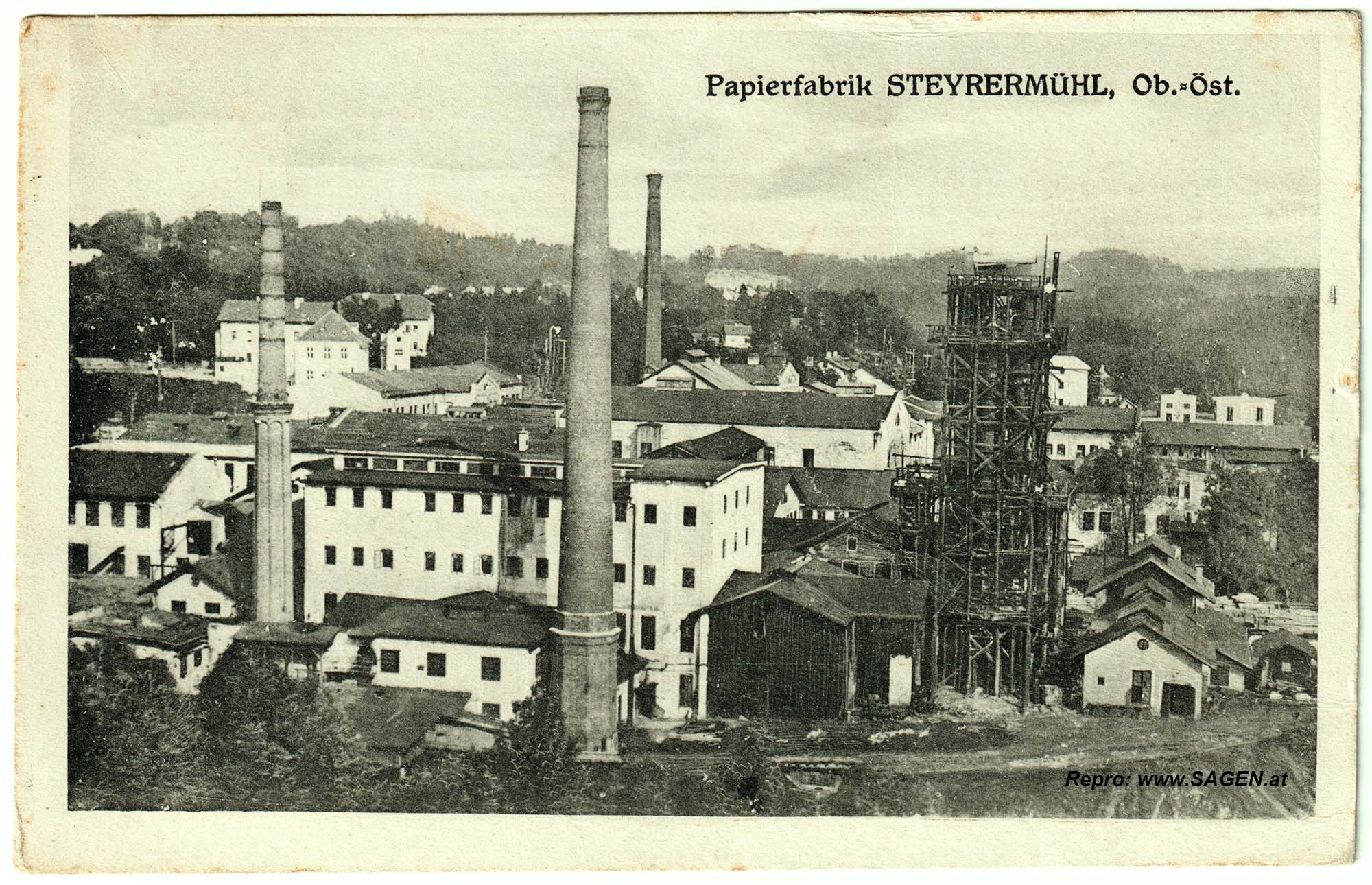 Papierfabrik Steyrermühl um 1928
