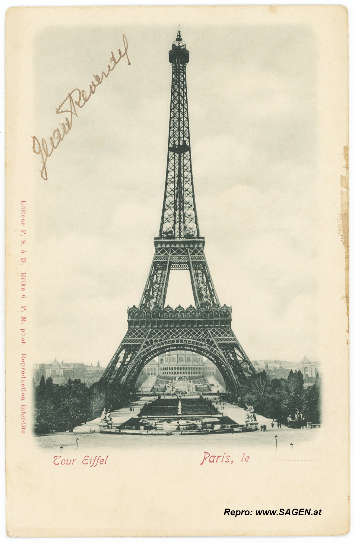 Paris Eiffelturm um 1900