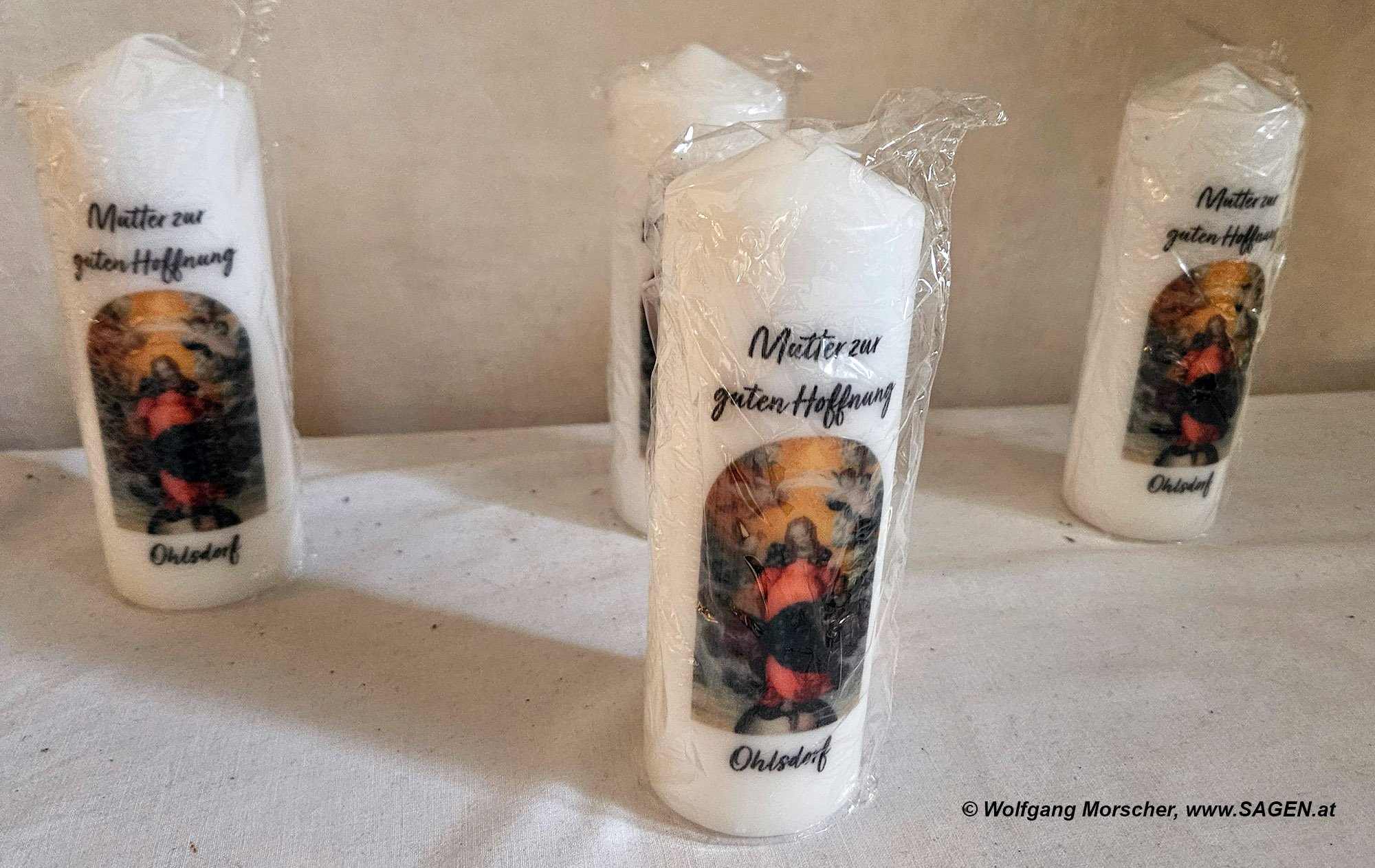 Pfarr- und Wallfahrtskirche hl. Martin, Ohlsdorf, Motivkerzen