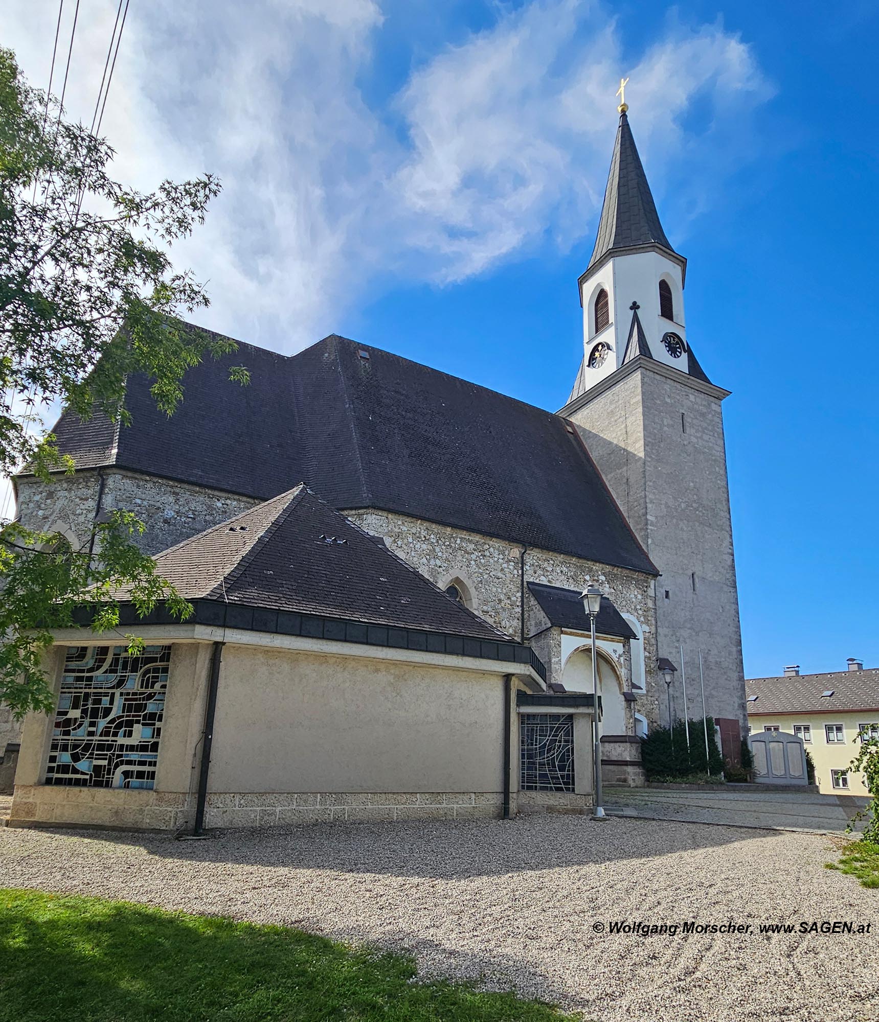 Pfarr- und Wallfahrtskirche hl. Martin, Ohlsdorf, Ansicht von Norden