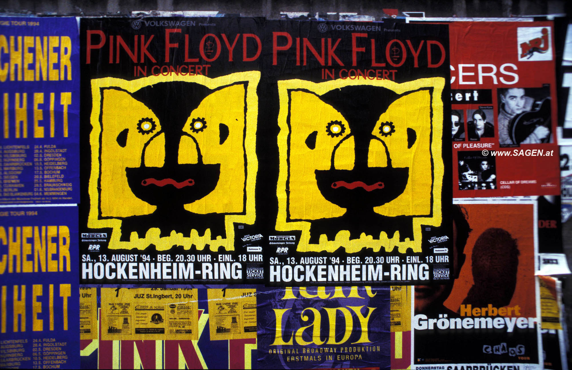 Pink Floyd Hockenheim-Ring 1994 auf Plakatwand
