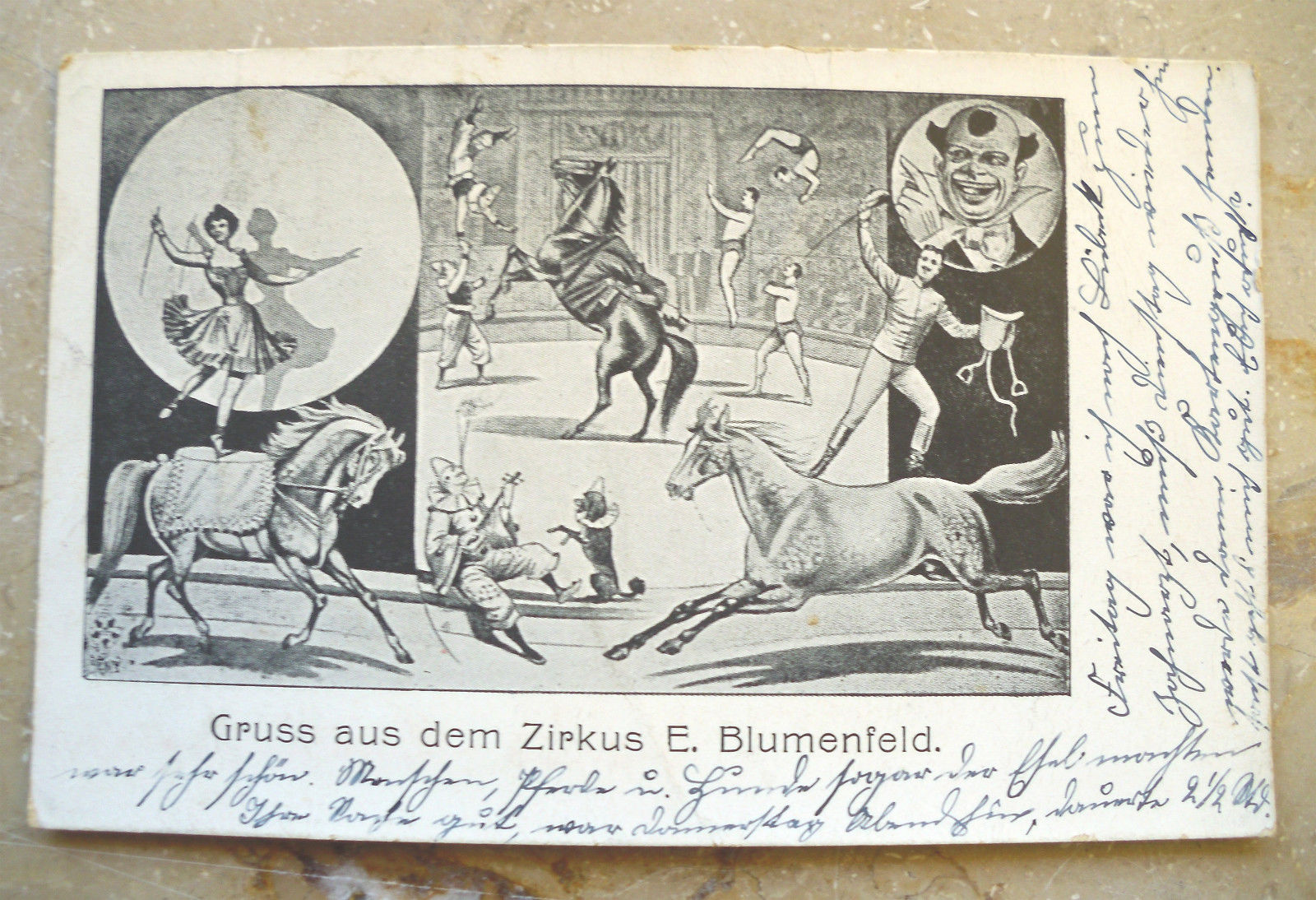 Postkarte Zirkus