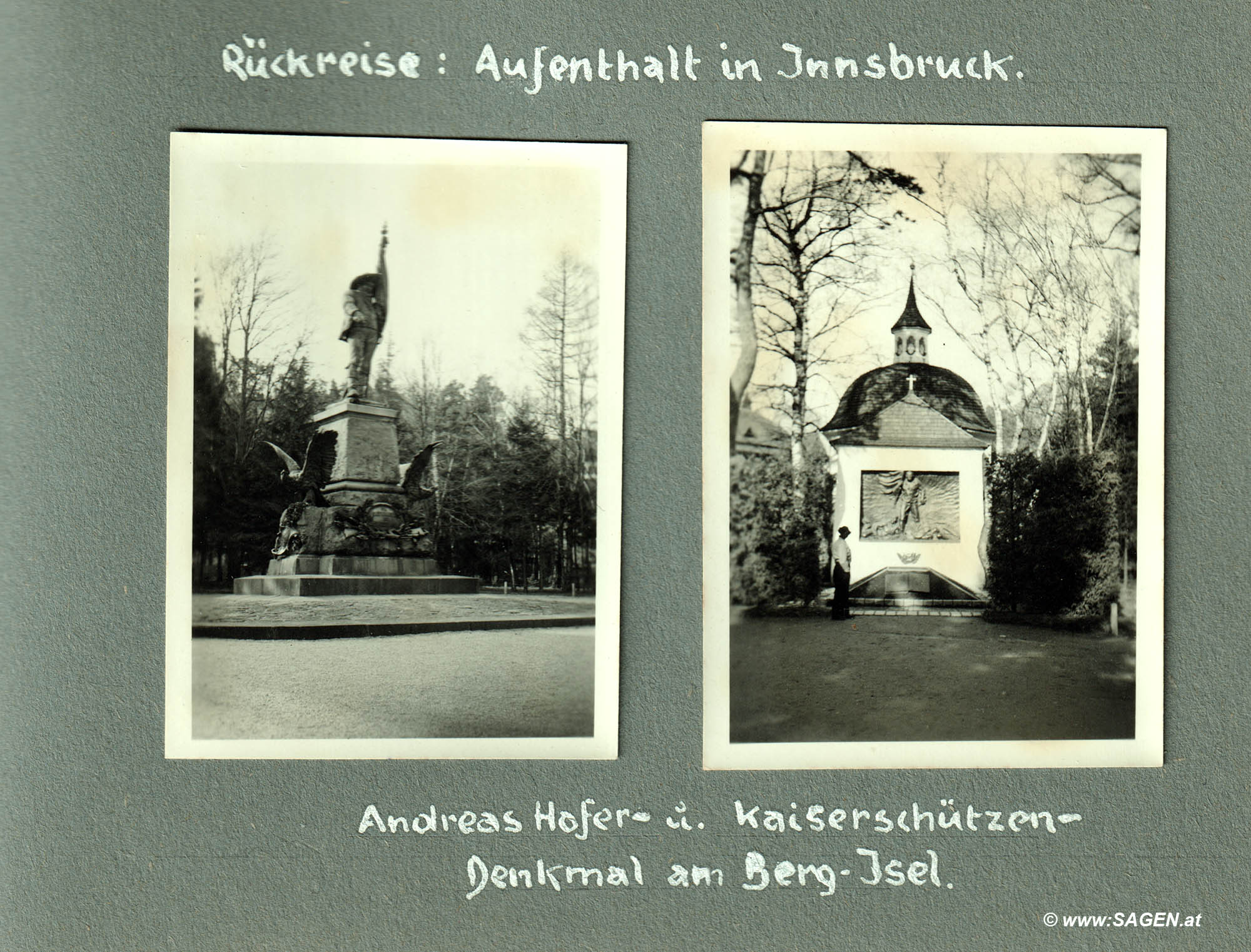 Rückreise: Aufenthalt in Innsbruck (Schi-Urlaub 1936 in Serfaus, Tirol)
