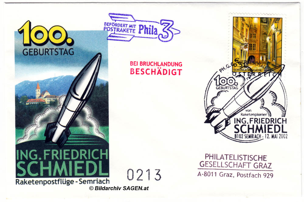 Raketenpost Friedrich Schmiedl