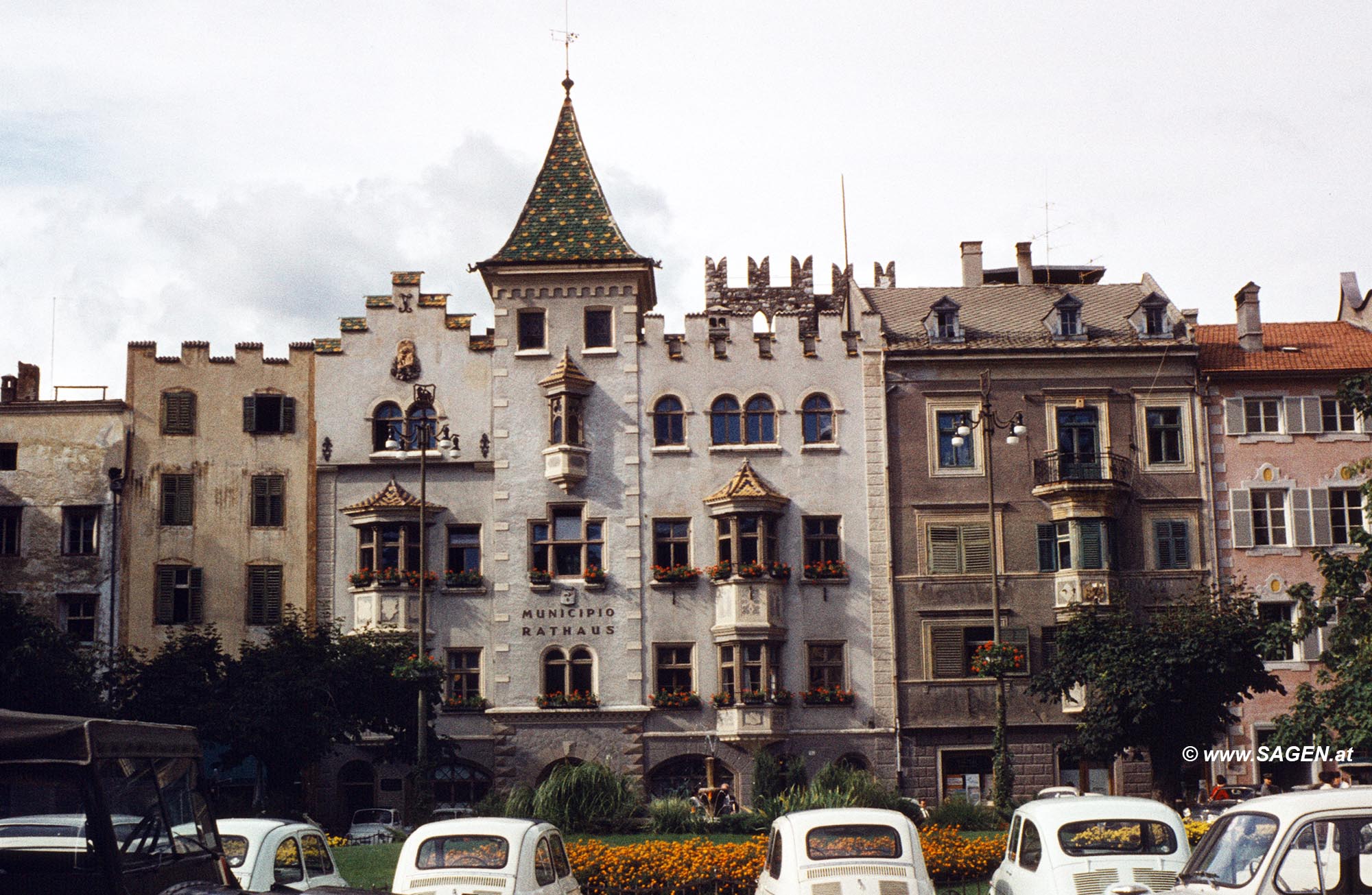 Rathaus von Brixen, Südtirol um 1970