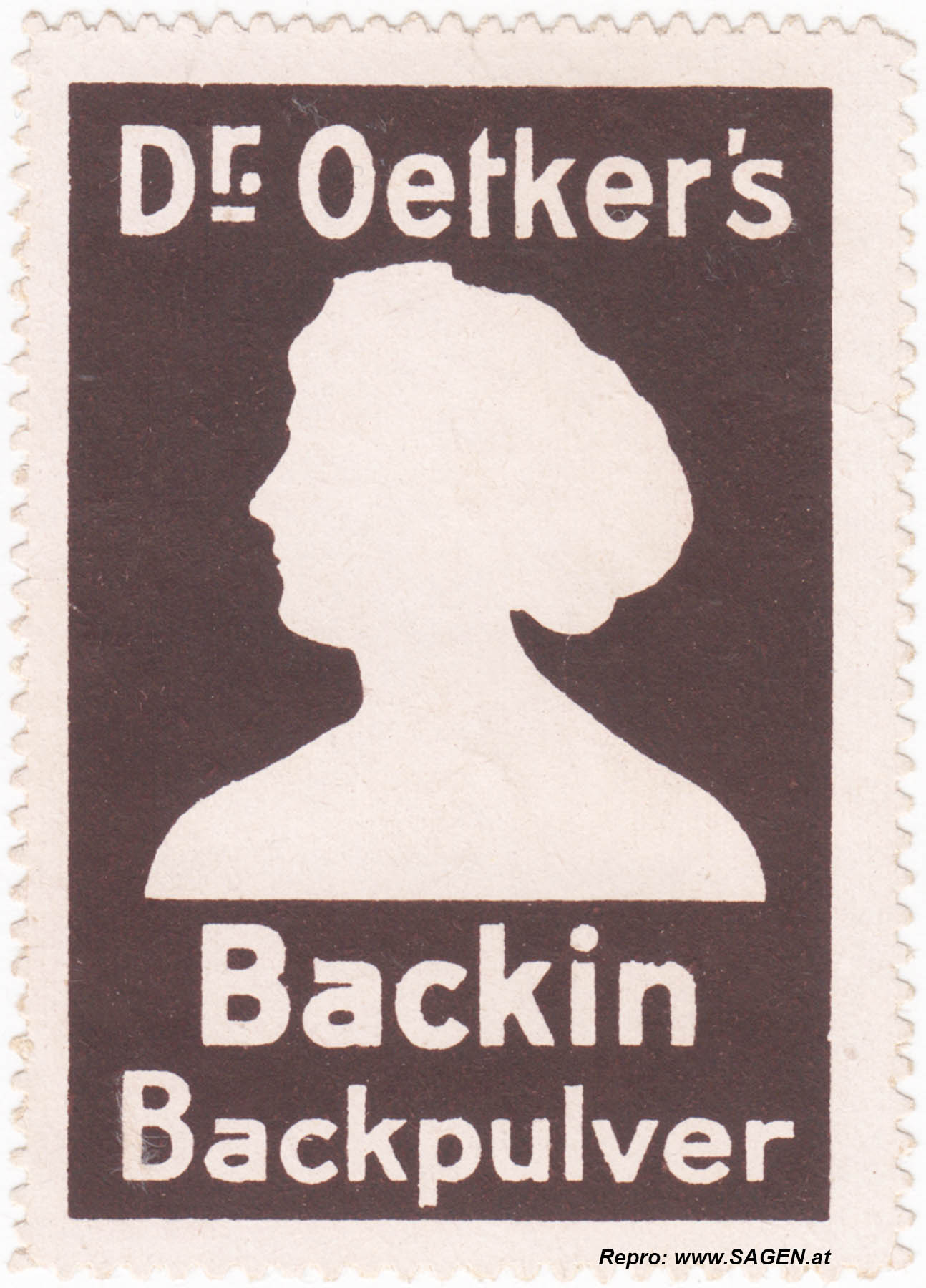 Reklamemarke Dr. Oetker's Backin Backpulver