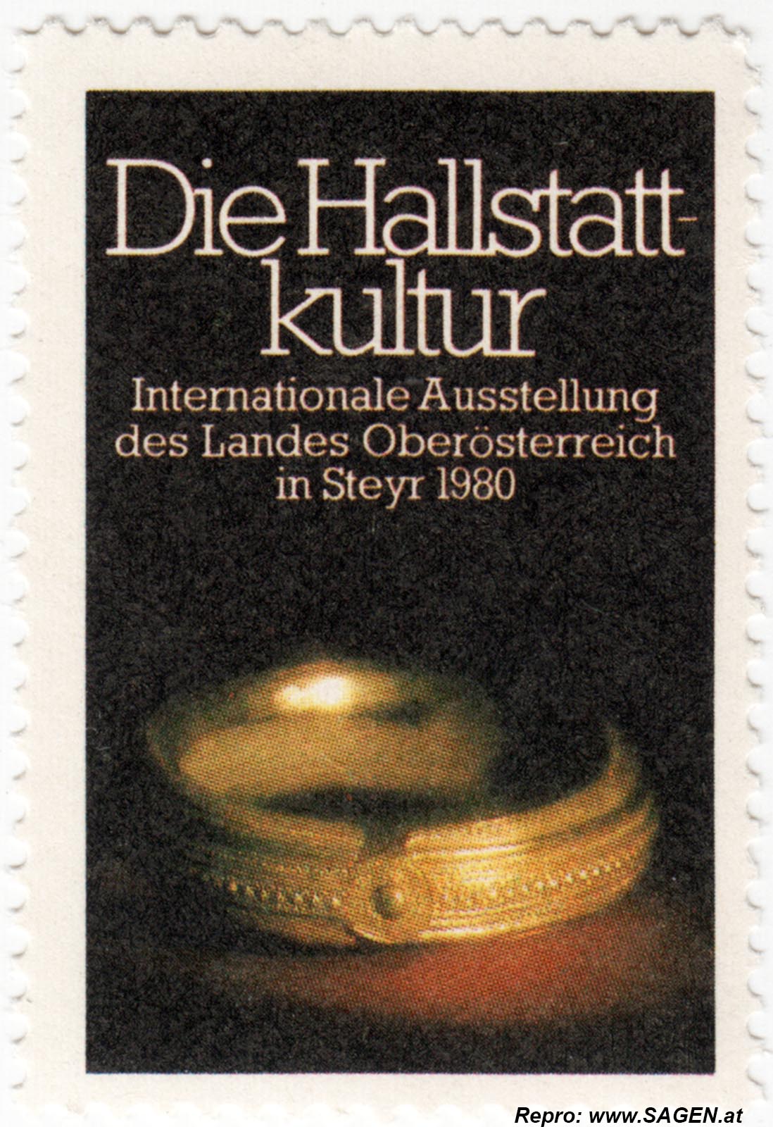 Reklamemarke Hallstattkultur Ausstellung 1980