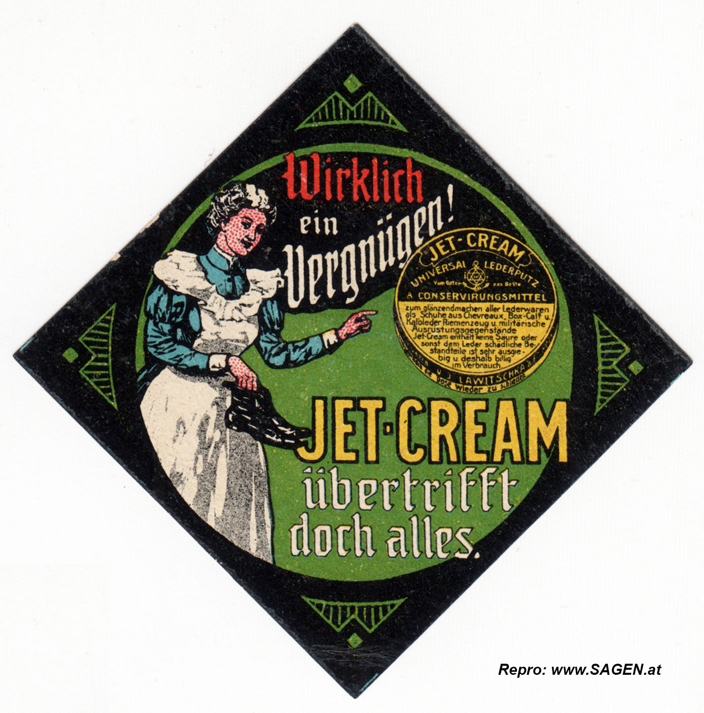 Reklamemarke Jet-Cream Lederputz