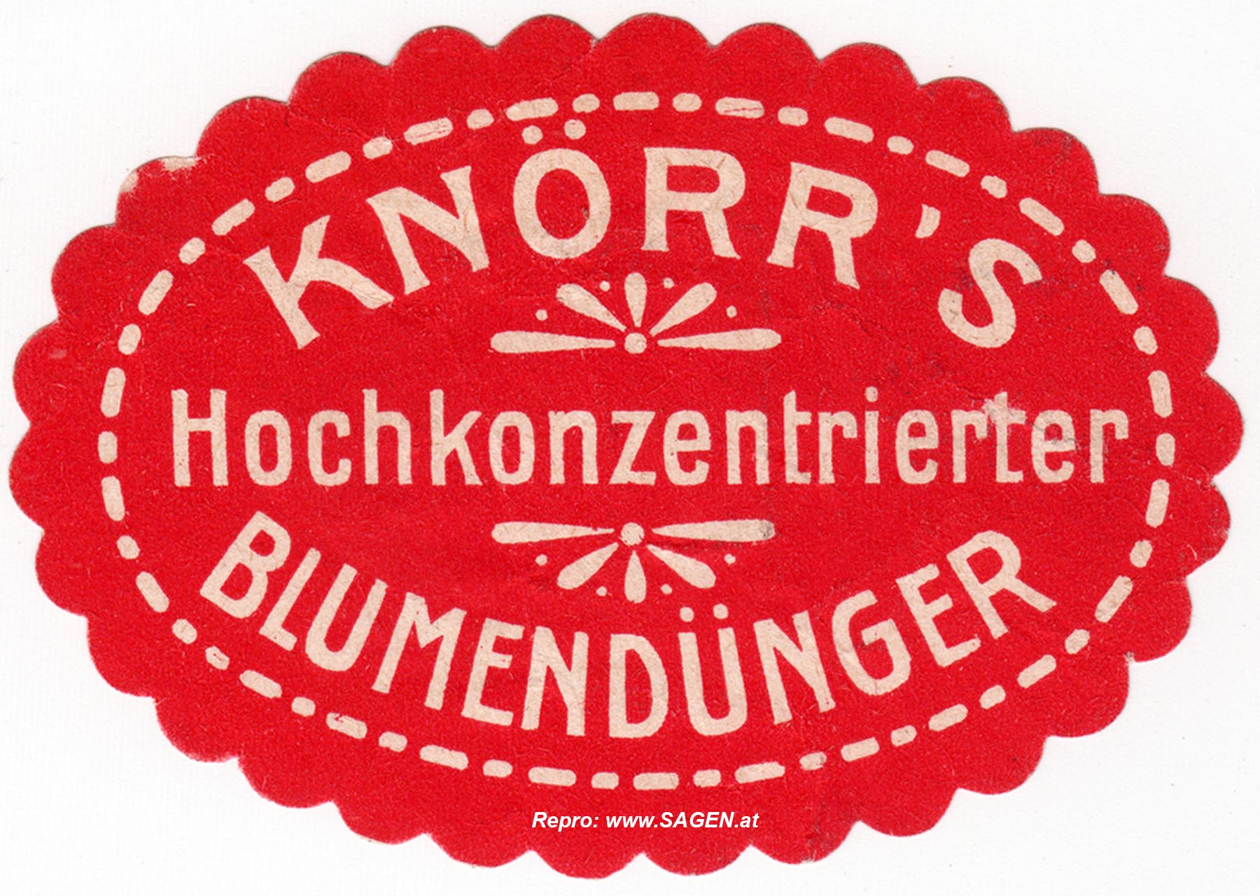 Reklamemarke Knörr's Blumendünger