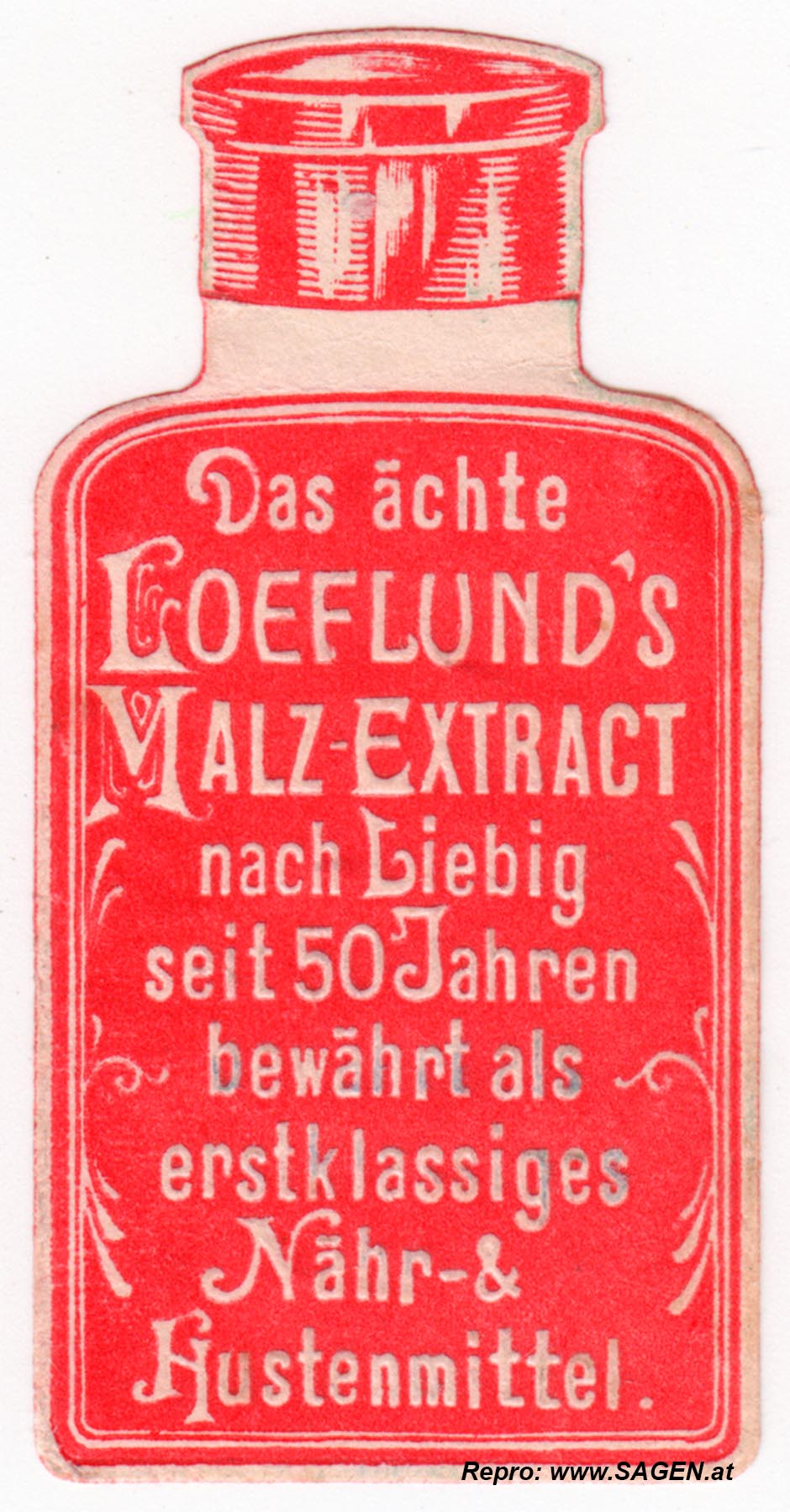 Reklamemarke Loeflund's Malz-Extract