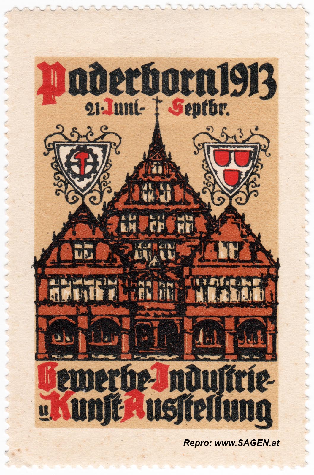 Reklamemarke Paderborn 1913