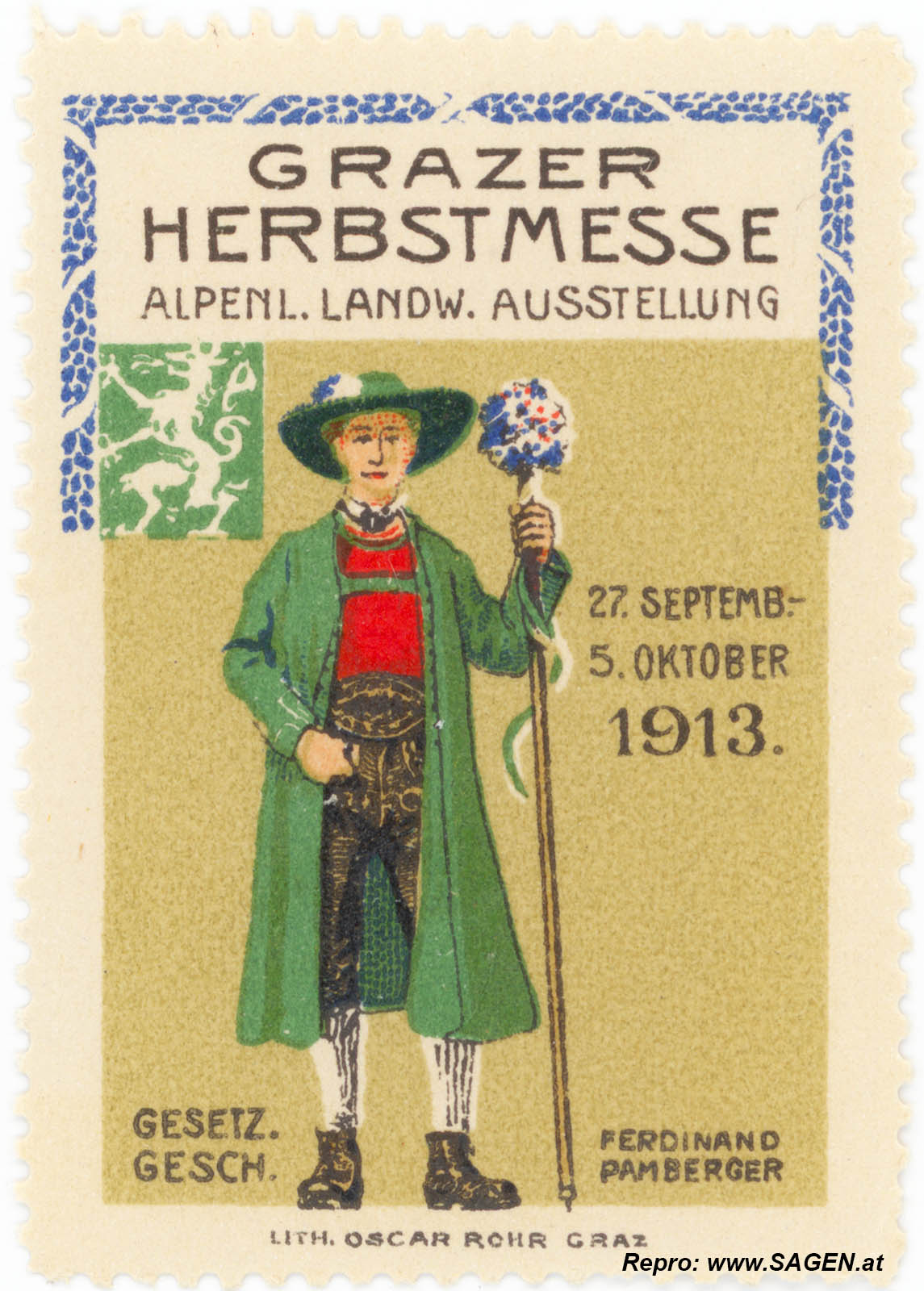 Reklamemarke/Vignette: Grazer Herbstmesse 1913