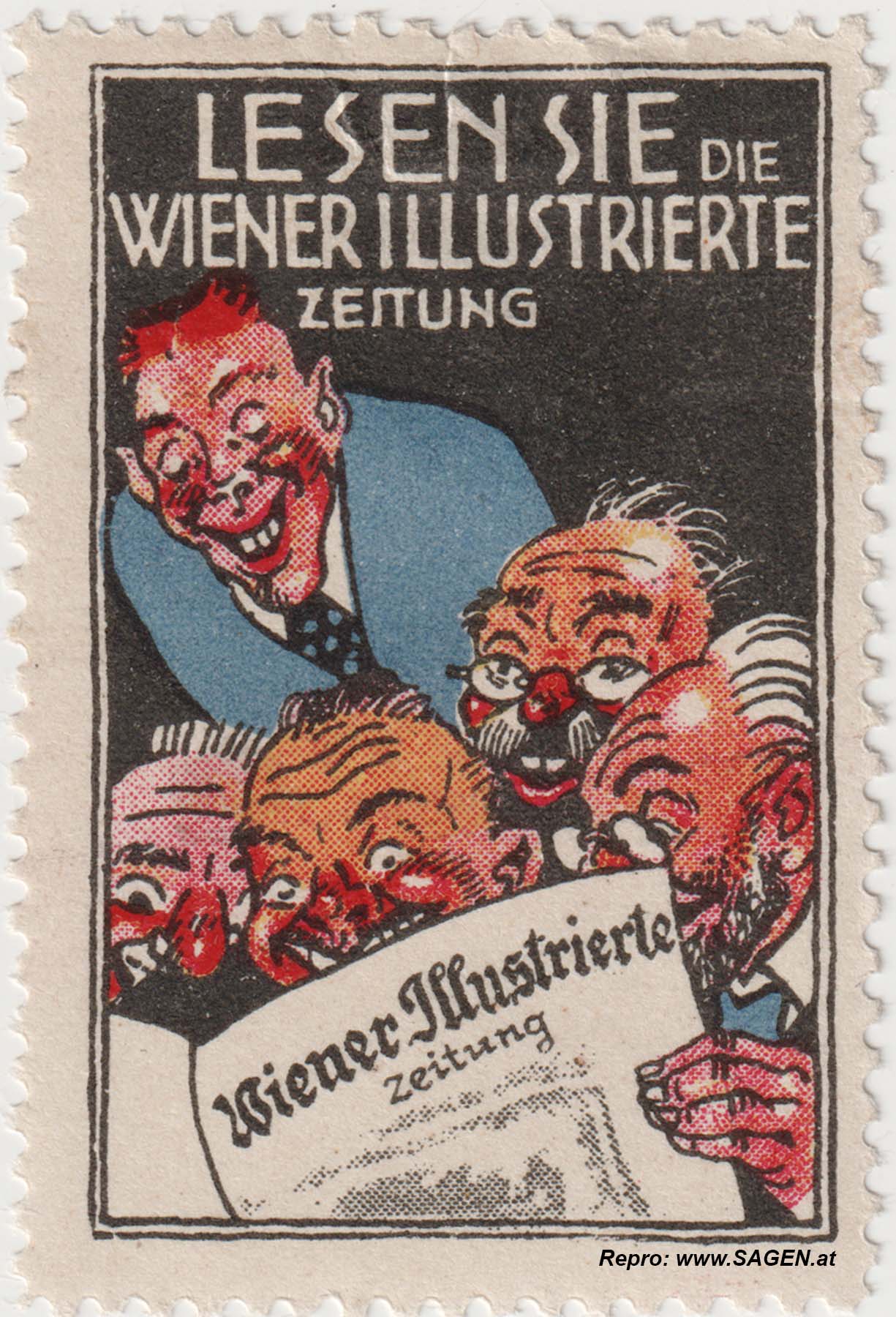 Reklamemarke Wiener Illustrierte Zeitung