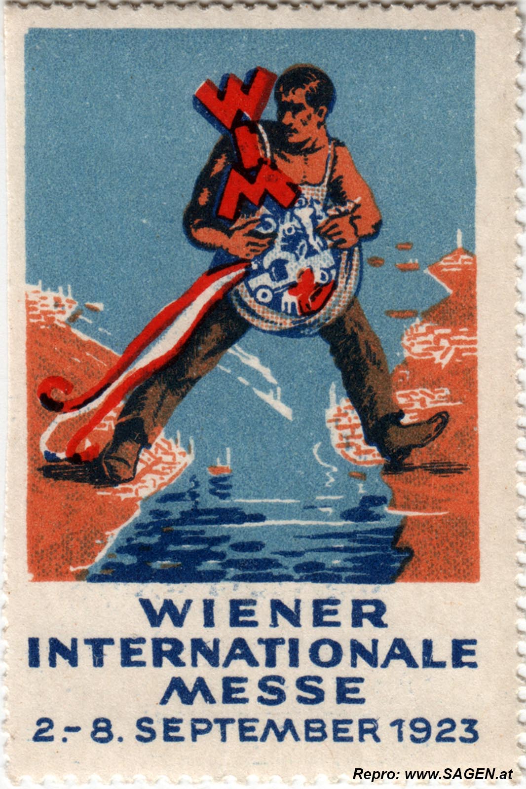 Reklamemarke Wiener Messe 1923