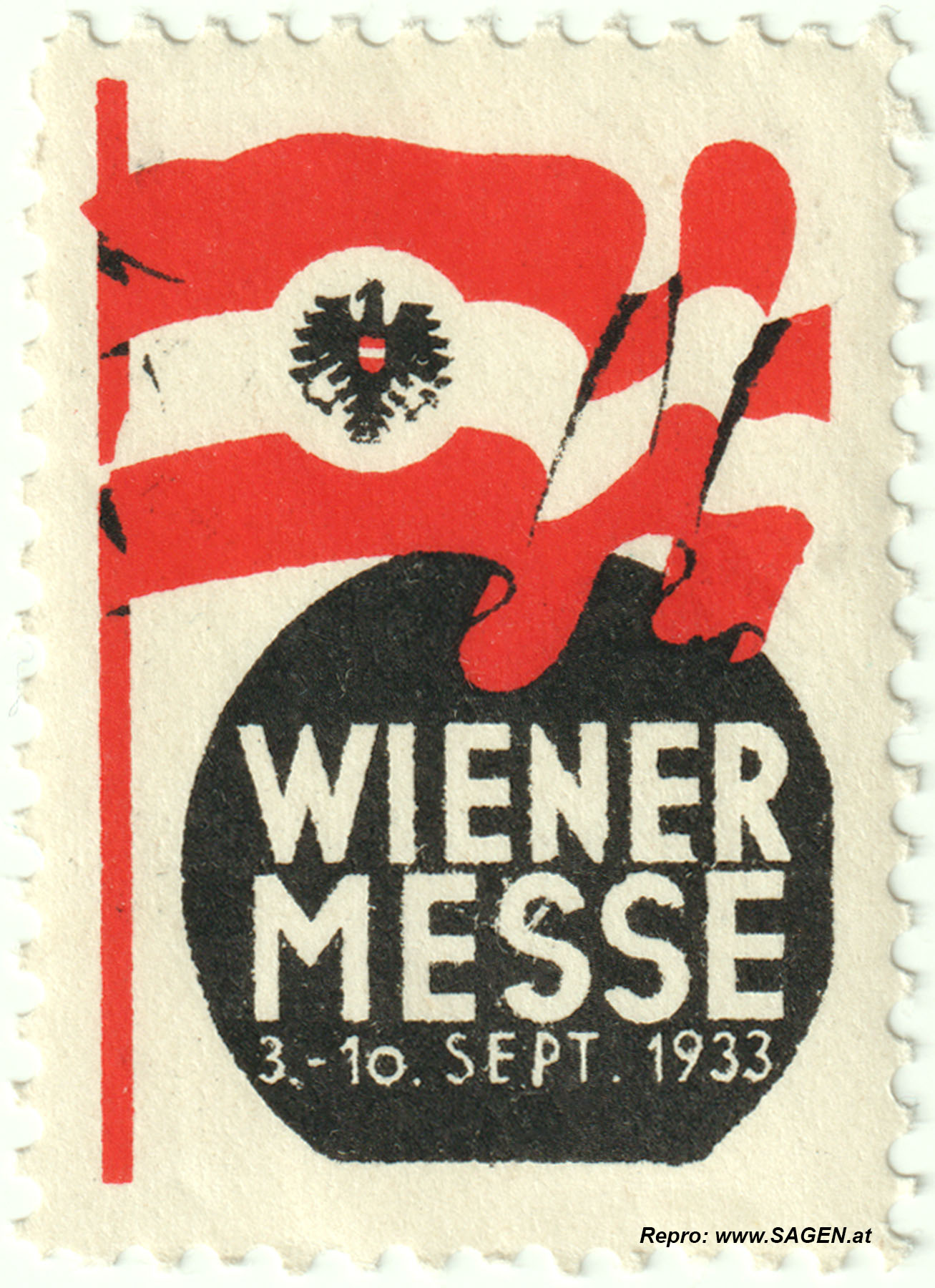 Reklamemarke Wiener Messe 1933