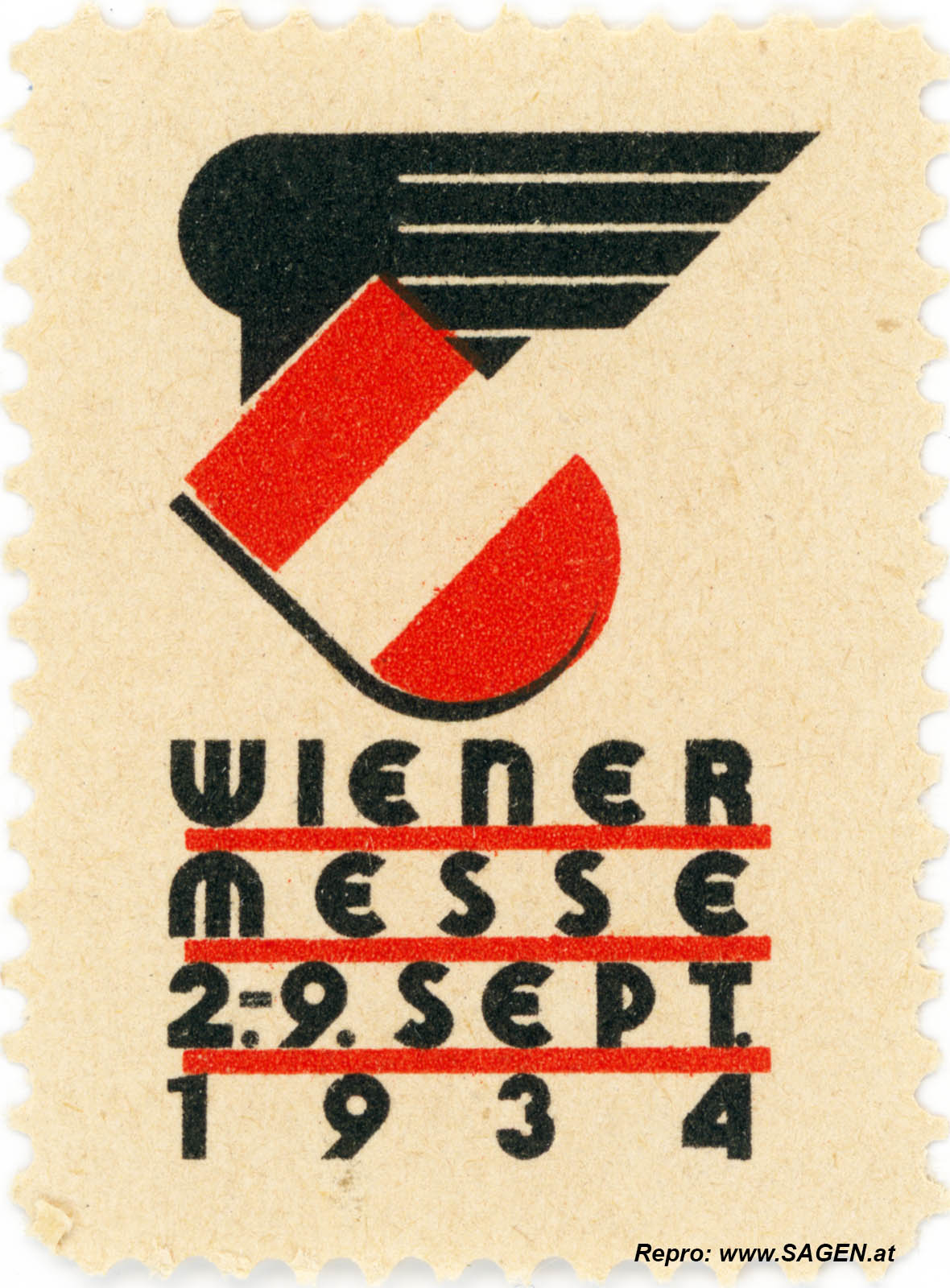 Reklamemarke Wiener Messe September 1934
