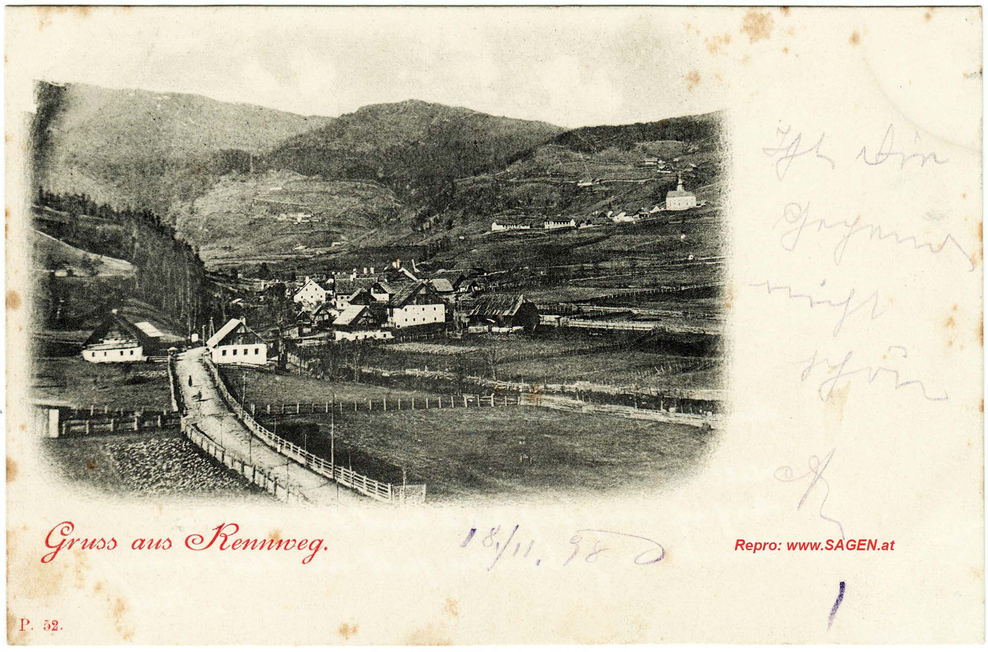 Rennweg am Katschberg um 1898