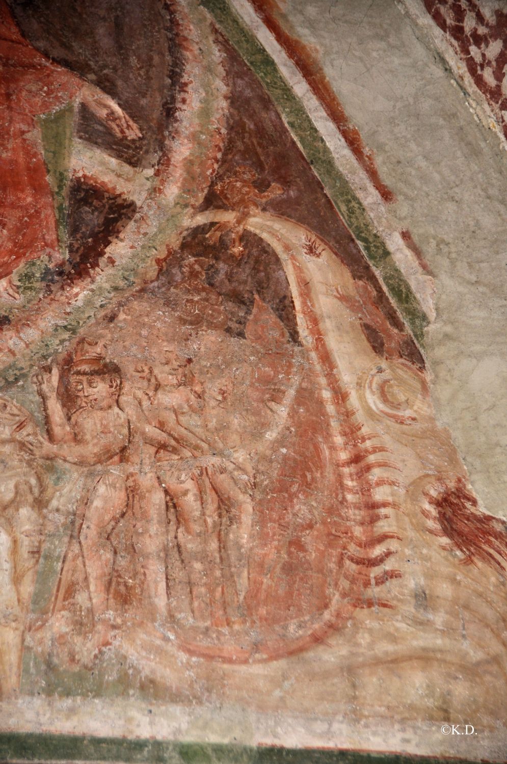 Rinkenberg/Vogrce (Gem.Bleiburg - Kärnten): Detail aus dem Weltgericht