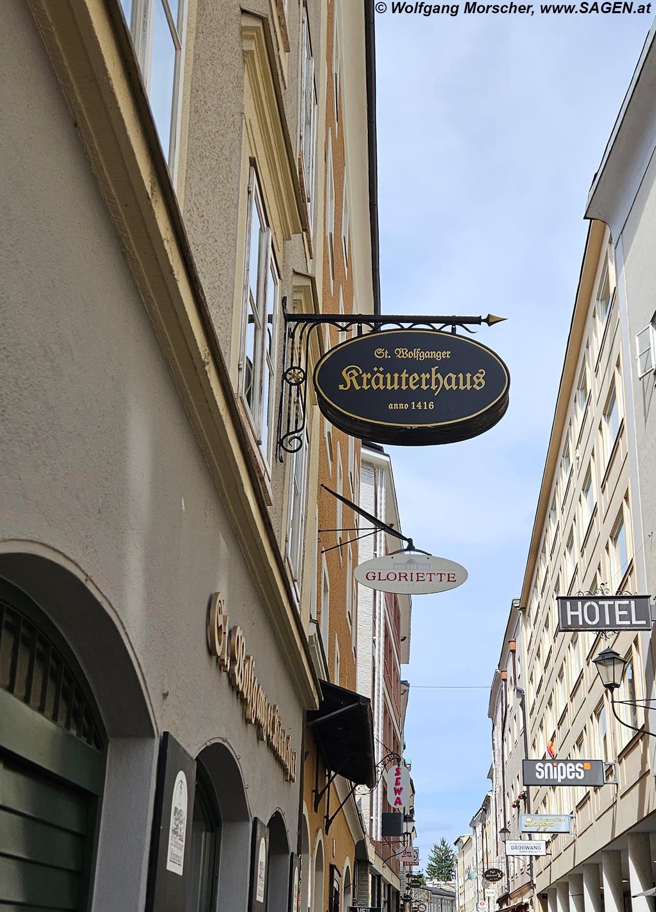 Salzburg Geschäftsausleger Kräuterhaus