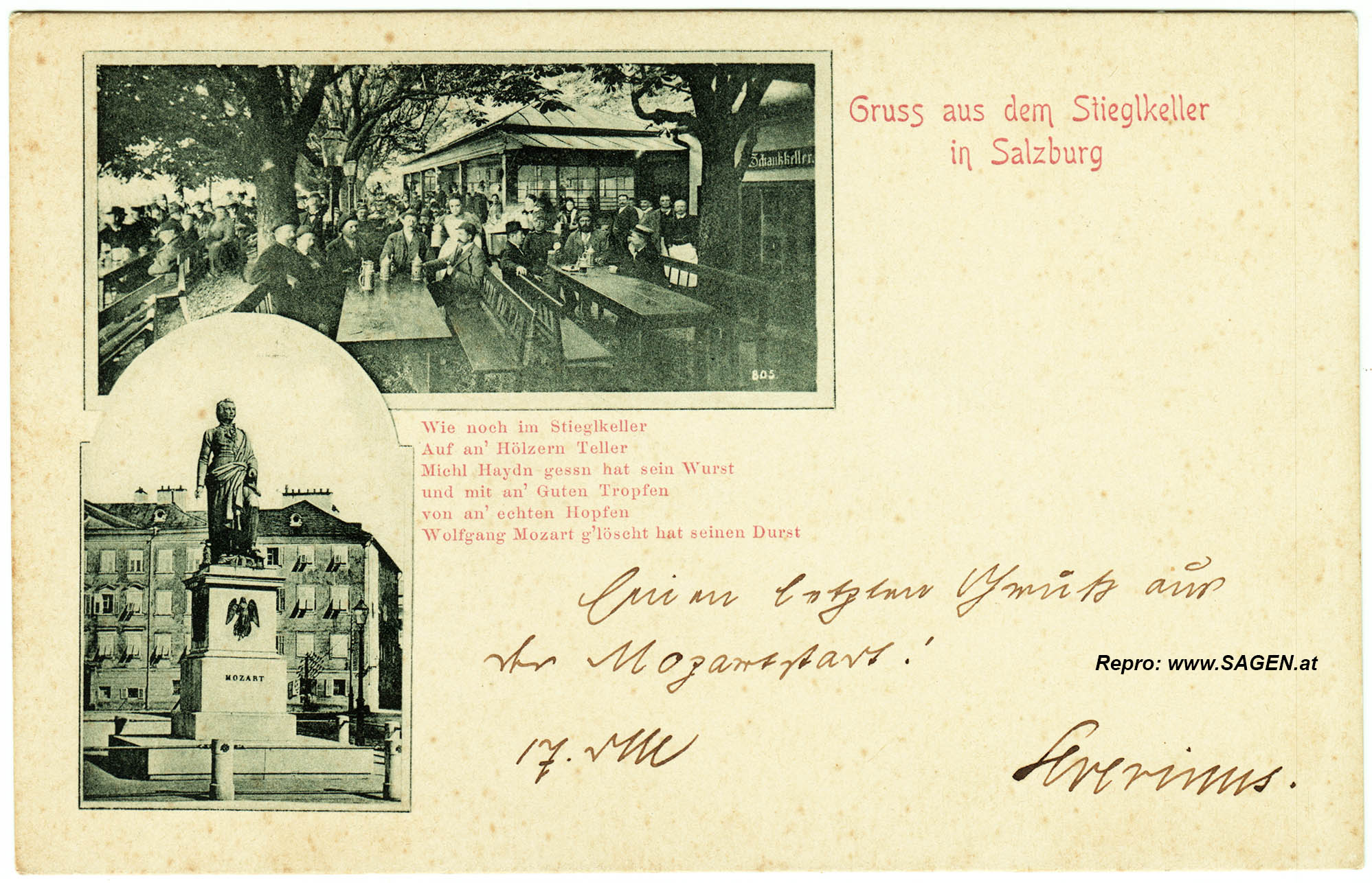 Salzburg Stieglkeller um 1900