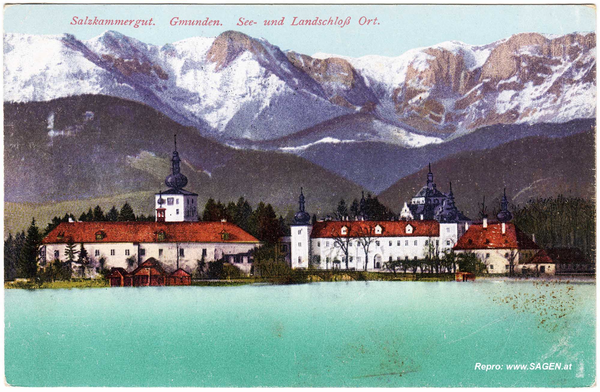 Salzkammergut. Gmunden. See- und Landschloss Ort