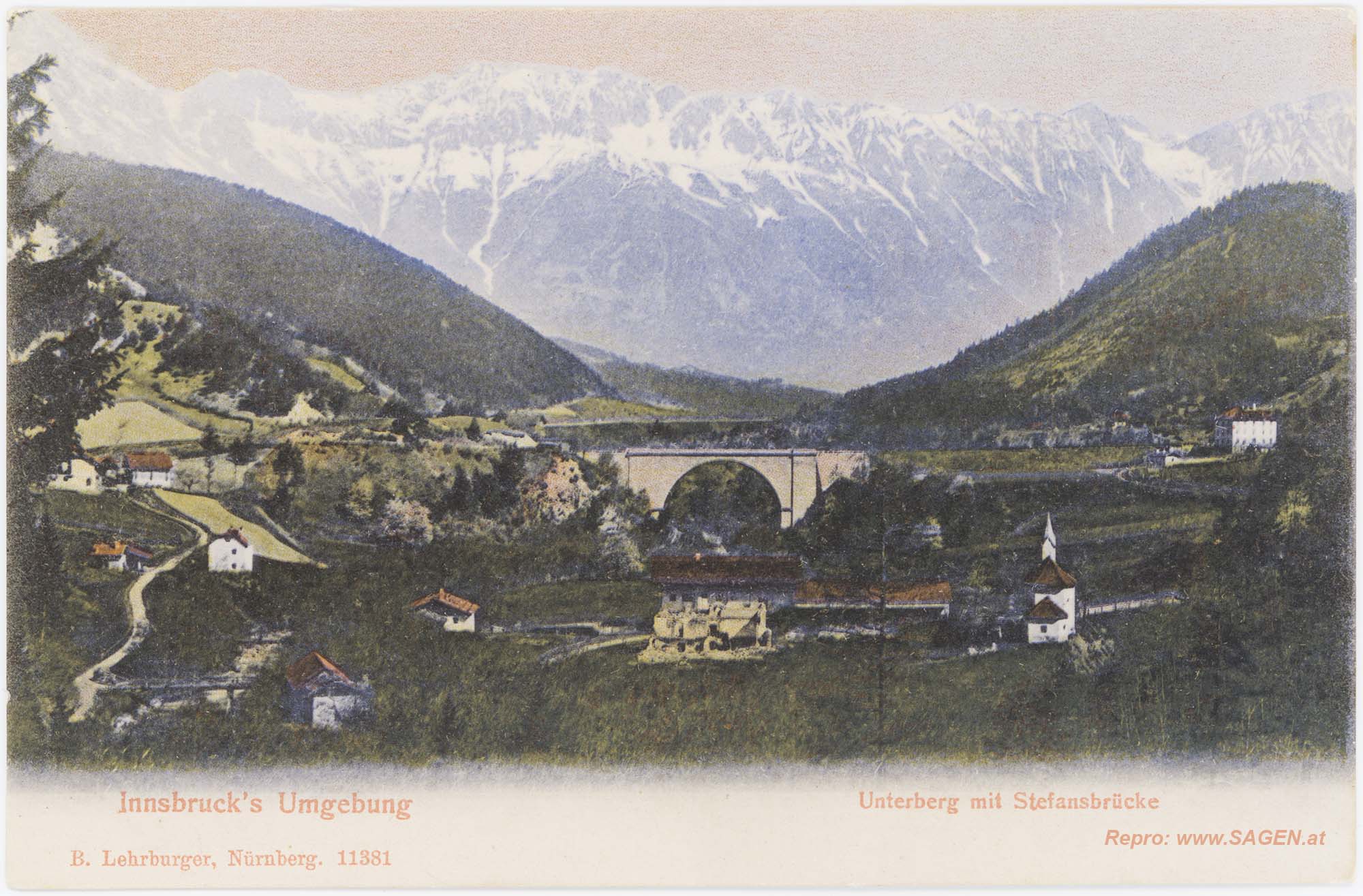 Schönberg im Stubaital, Unterberg mit Stefansbrücke