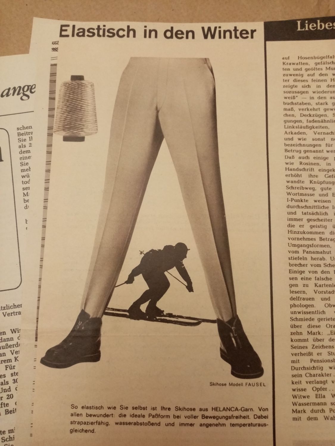 Schihose für Damen 1960