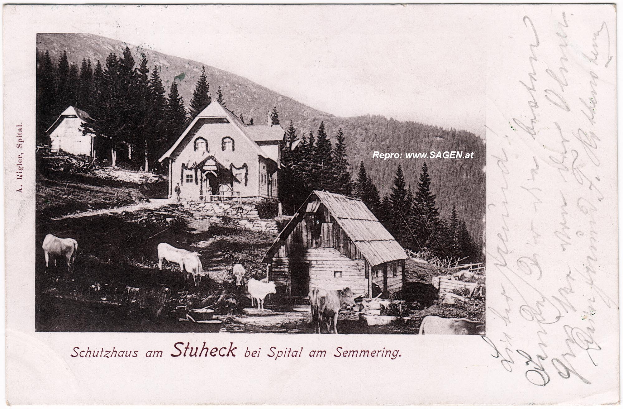 Schutzhaus am Stuhleck bei  Spital am Semmering um 1900