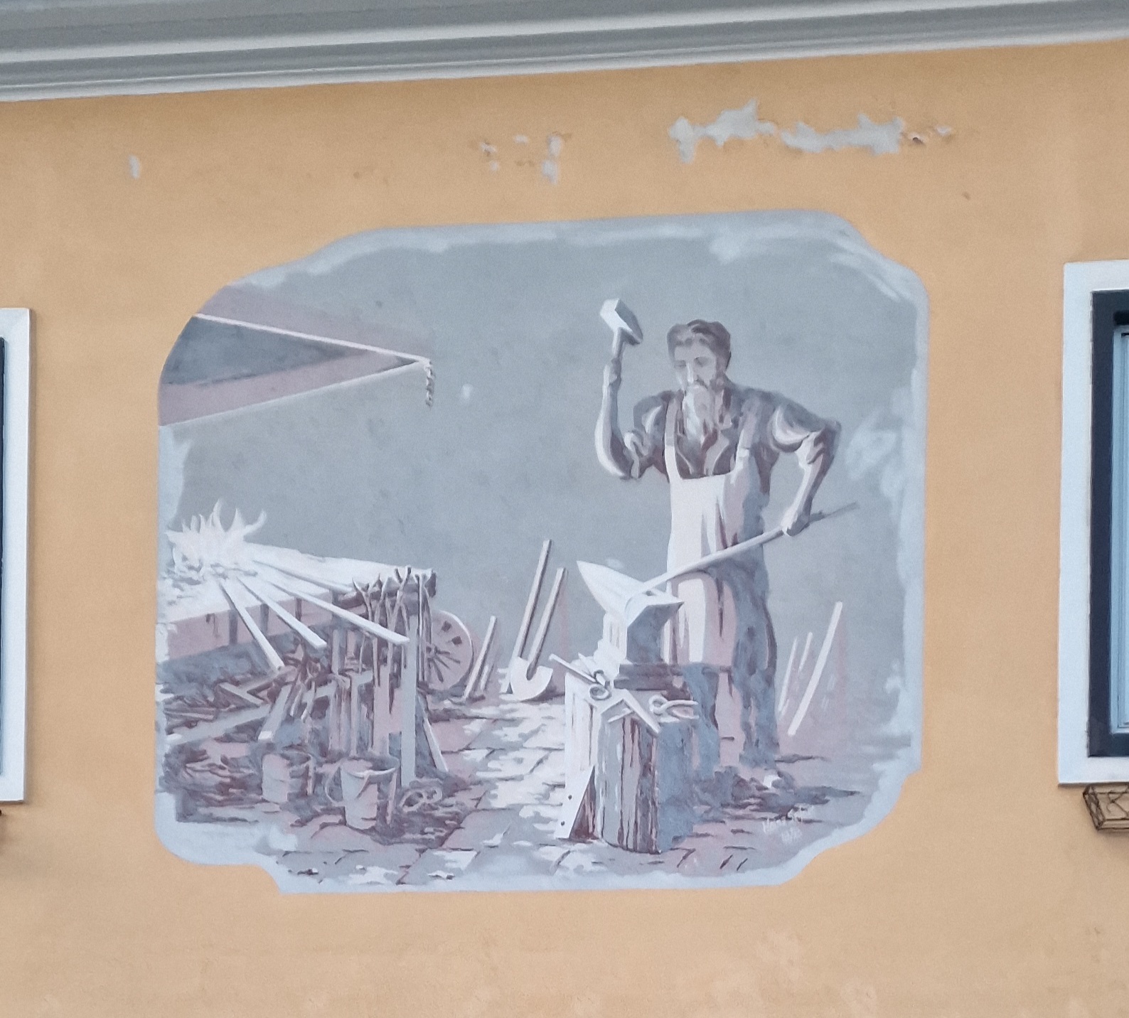 Sgrafitto - oder doch ein Gemälde an der Fassade?