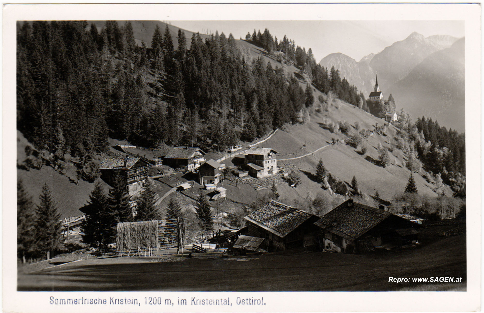 Sommerfrische Kristein, 1200 m, im Kristeintal, Osttirol