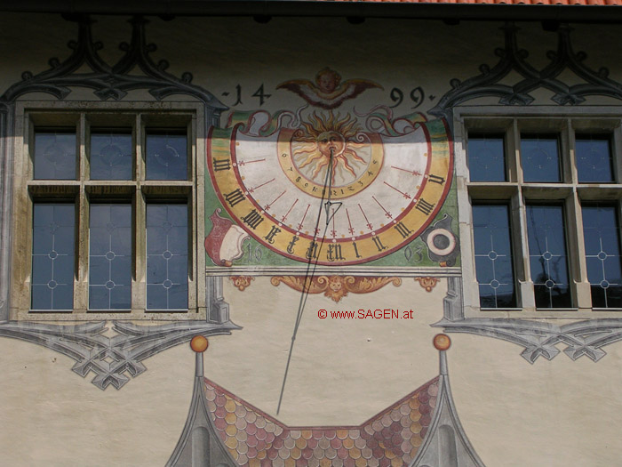 Sonnenuhr am Hohen Schloß in Füssen