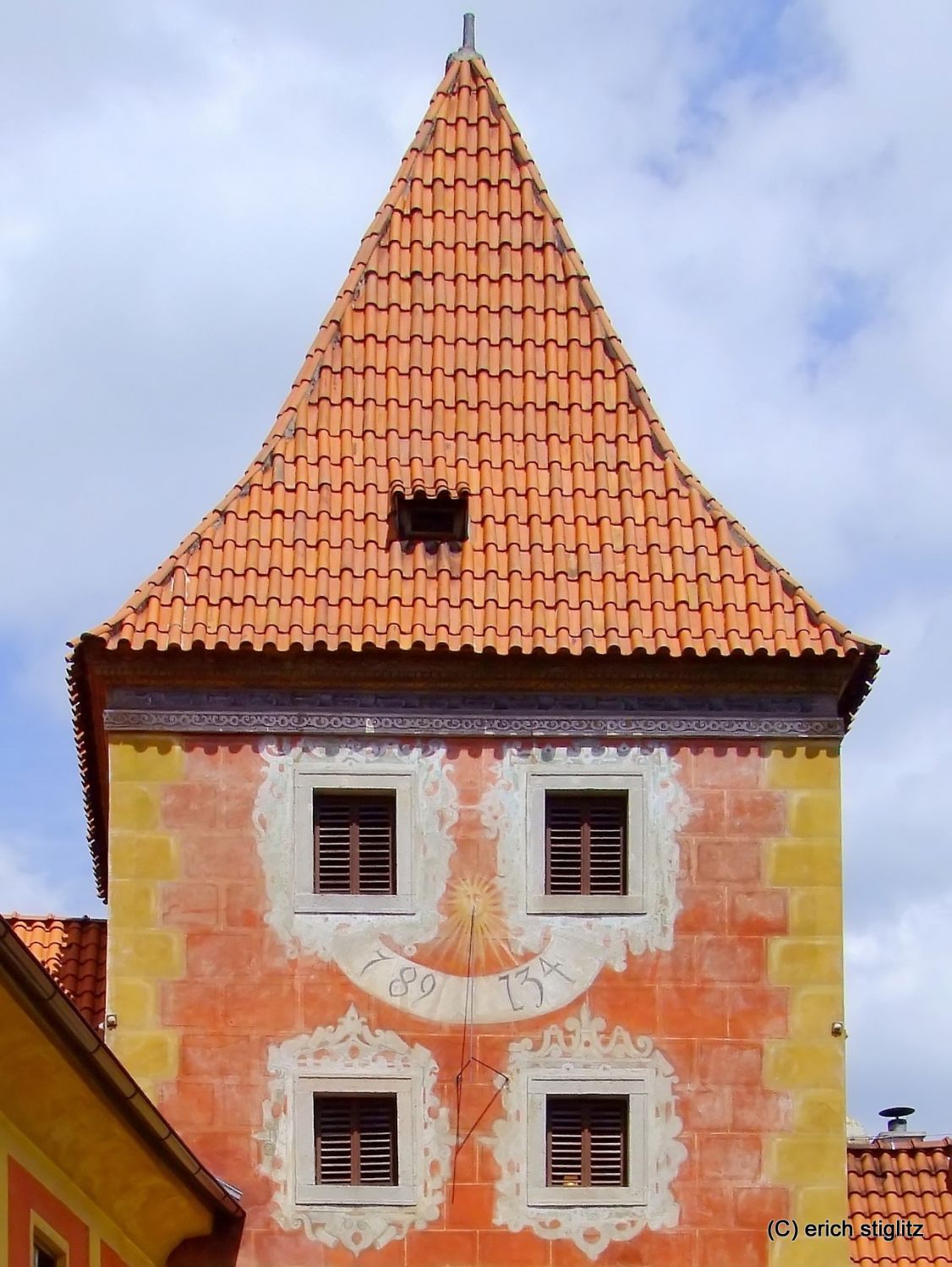 Sonnenuhr Ceský Krumlov / Krumau, Tschechien