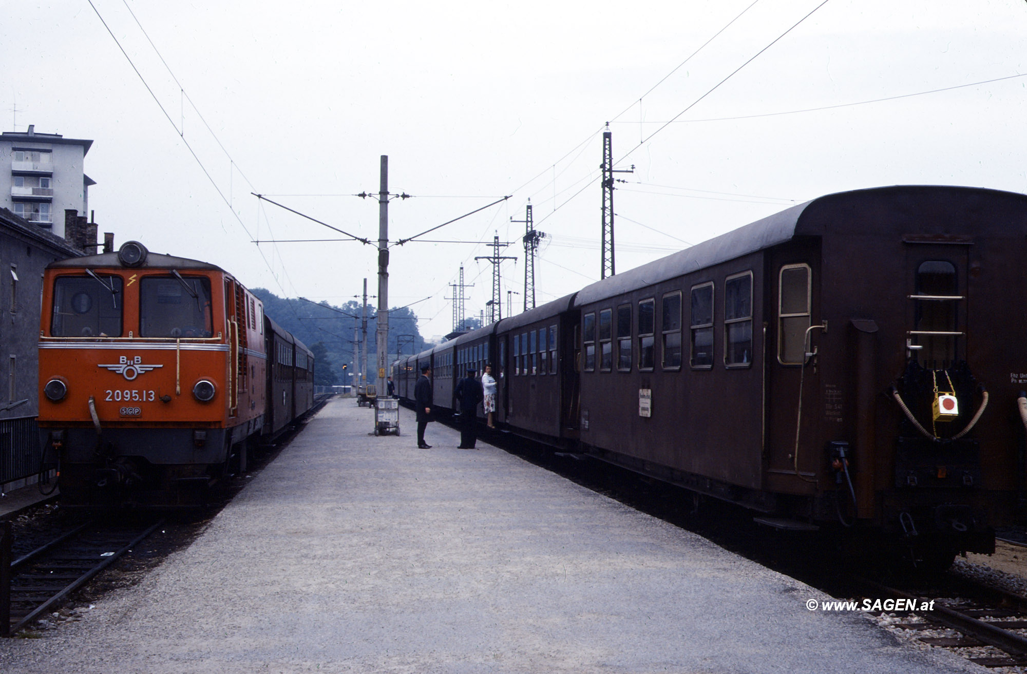 St. Pölten Hauptbahnhof, Bahnsteig Mariazellerbahn 1978