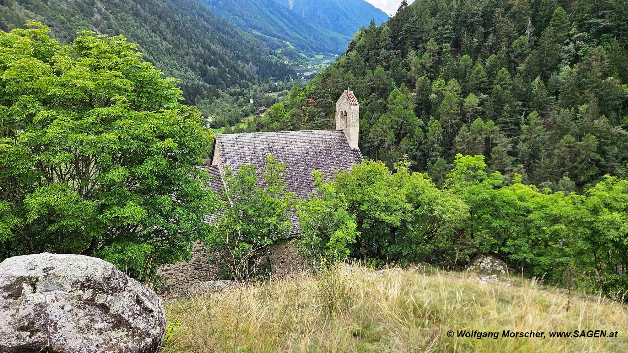 St. Stephan, Morter, Latsch - Panorama Blickrichtung Martelltal