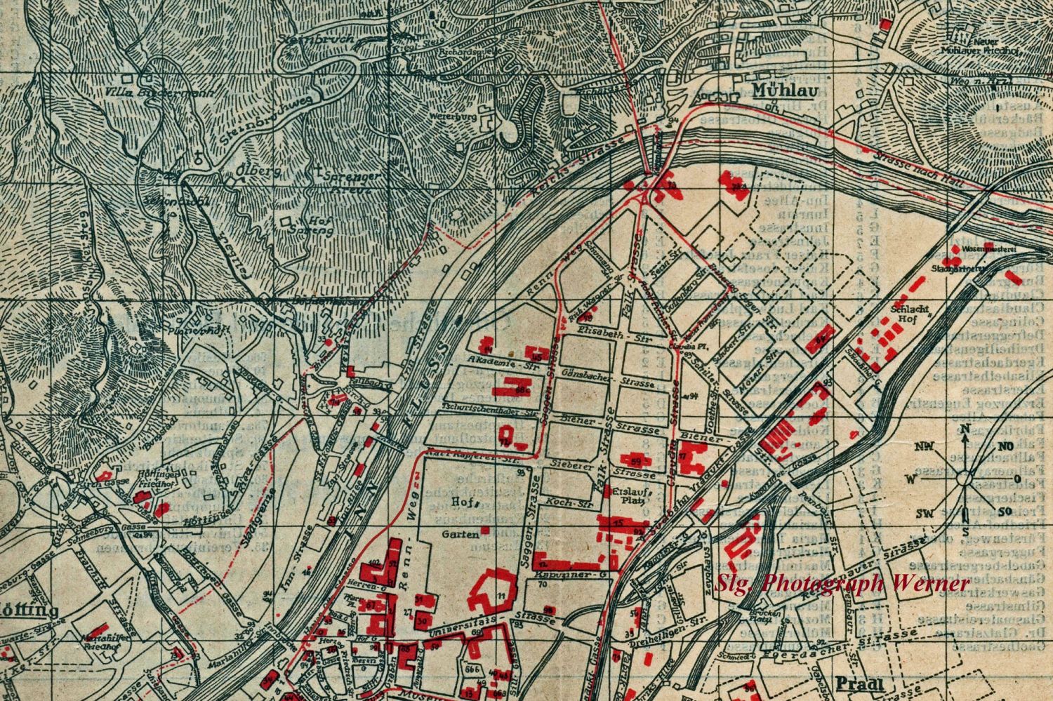 Stadtplan von Innsbruck, Saggen