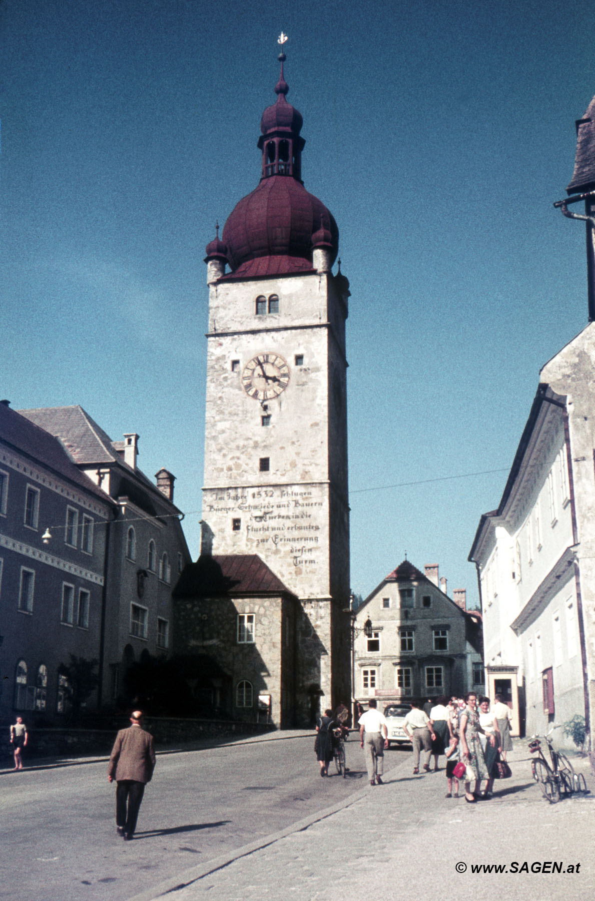 Stadtturm Waidhofen an der Ybbs 1950er Jahre
