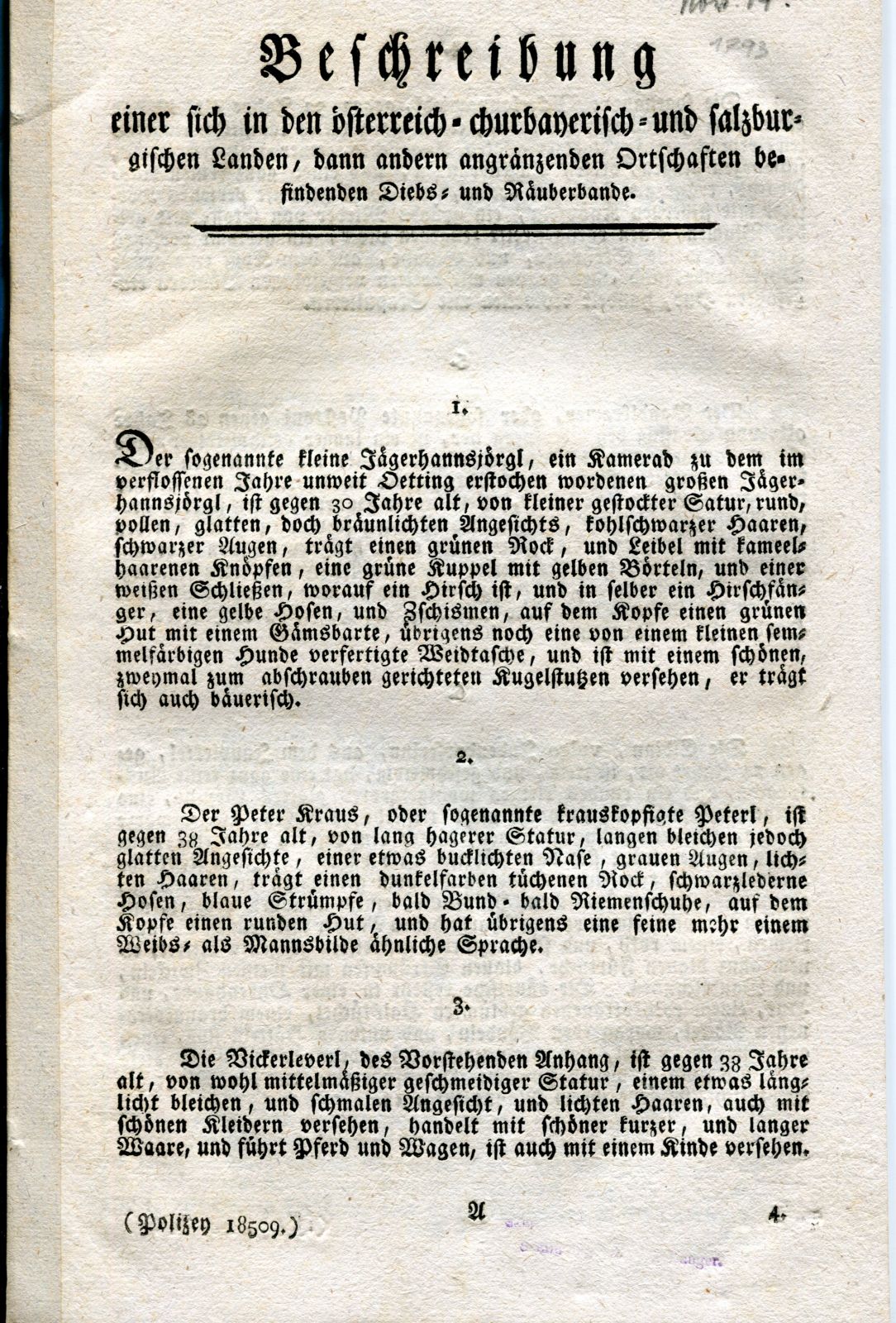 Steckbriefe 1793