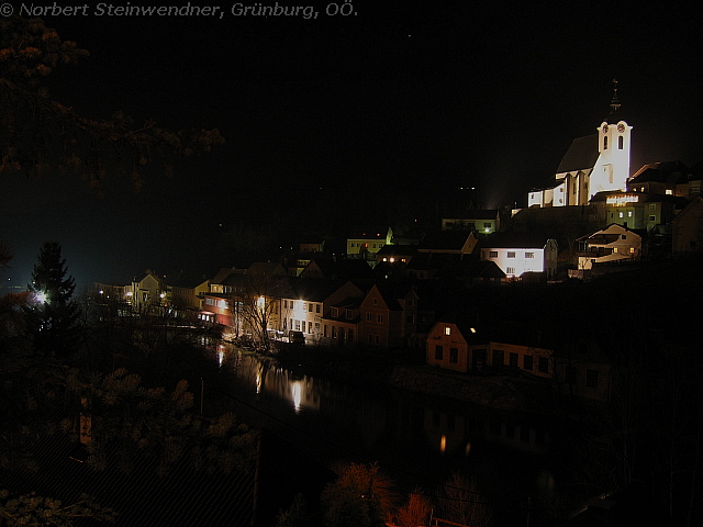 Steinbach an der Steyr bei Nacht