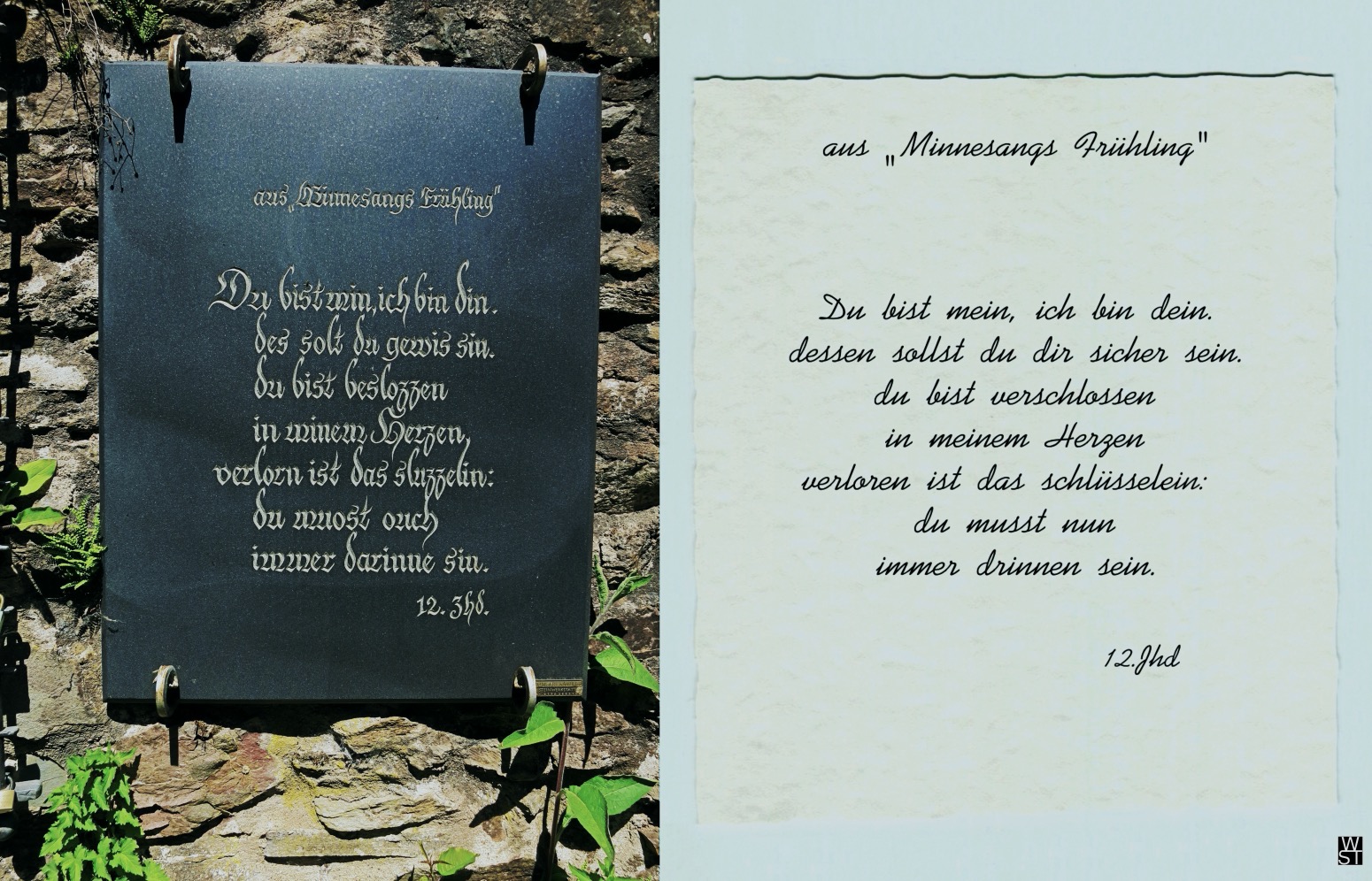 Tafel in der Hochzeitkapelle