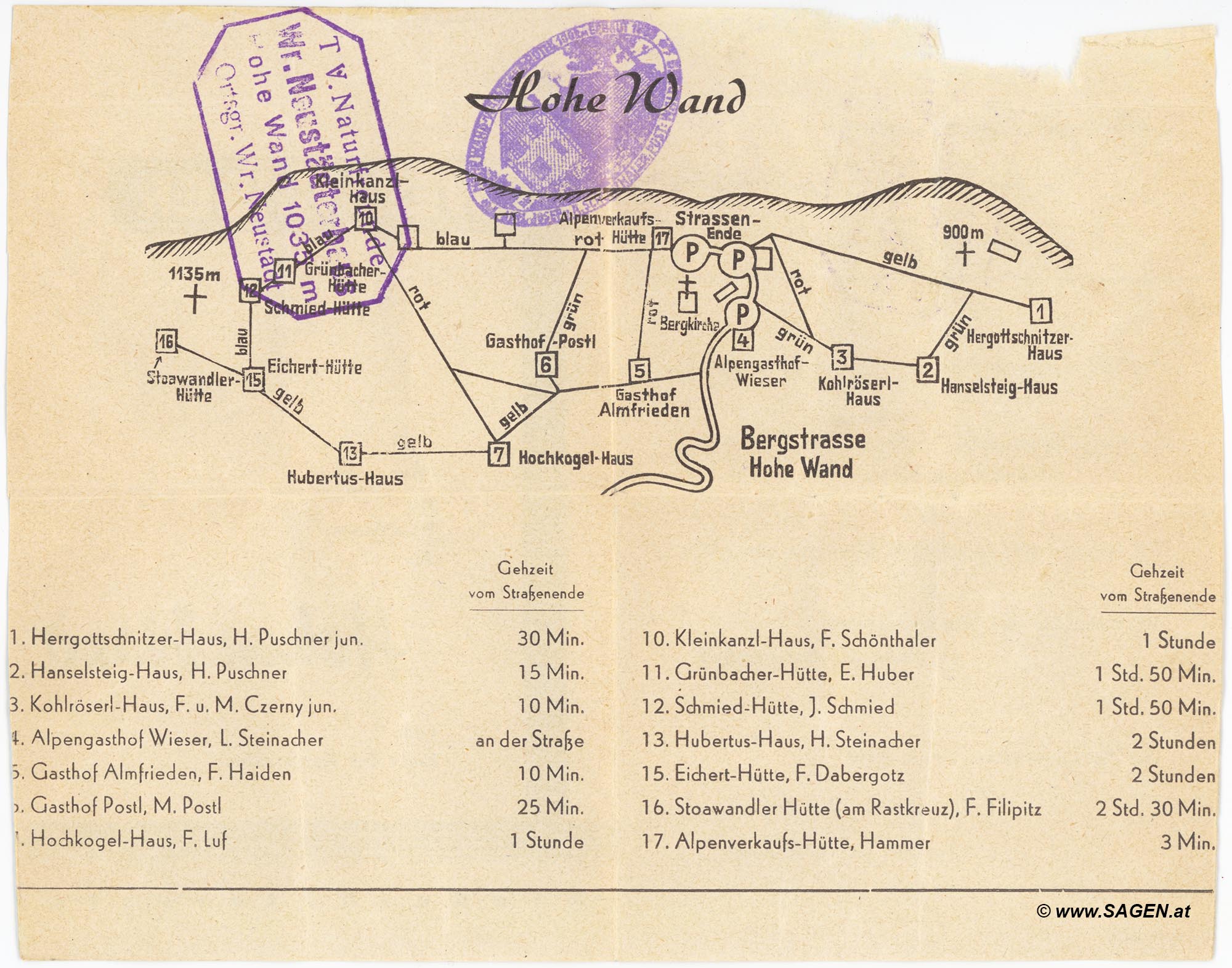 Tagebuch Urlaub in Österreich 1953 - 1957