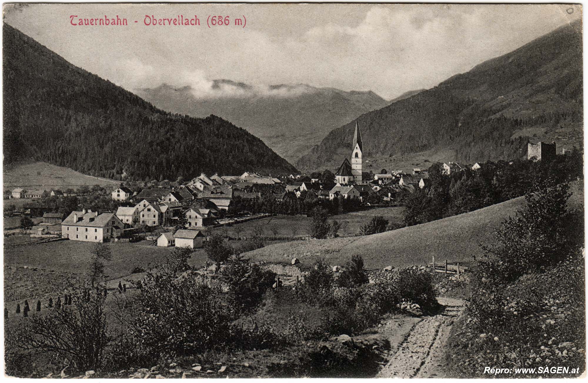 Tauernbahn - Obervellach 1911