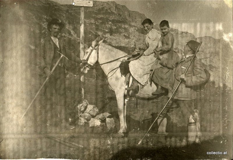 Touristen auf der Seiser Alpe ca.1910