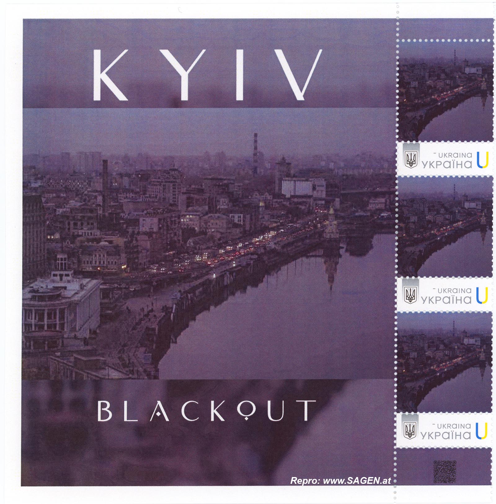 Ukraine Kyiv Blackout Briefmarke
